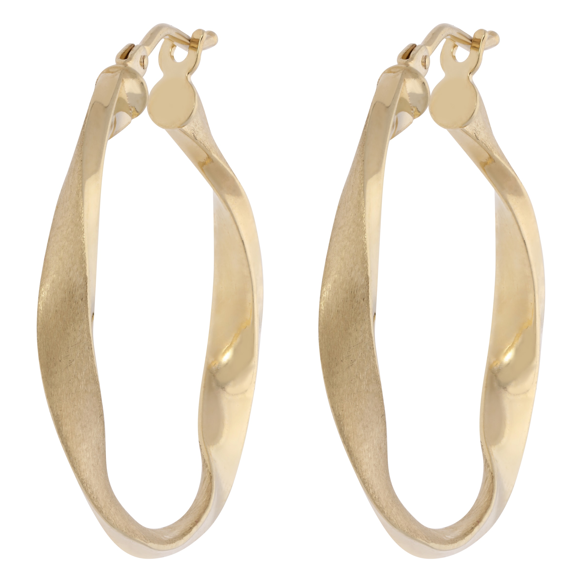 Firetti Paar Creolen »Schmuck Geschenk Gold 585 Ohrschmuck Ohrringe gedrehte Optik«