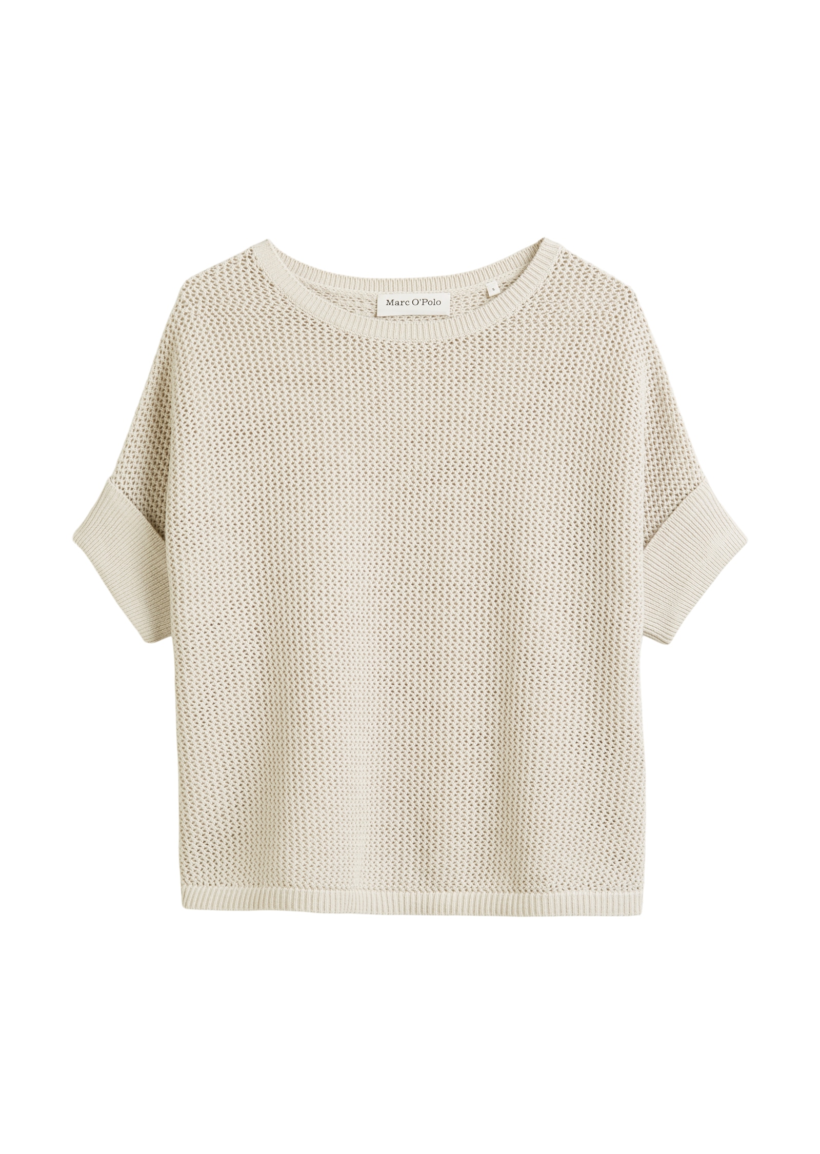 Marc O'Polo Kurzarmpullover, mit lässiger Netzstruktur, oversize