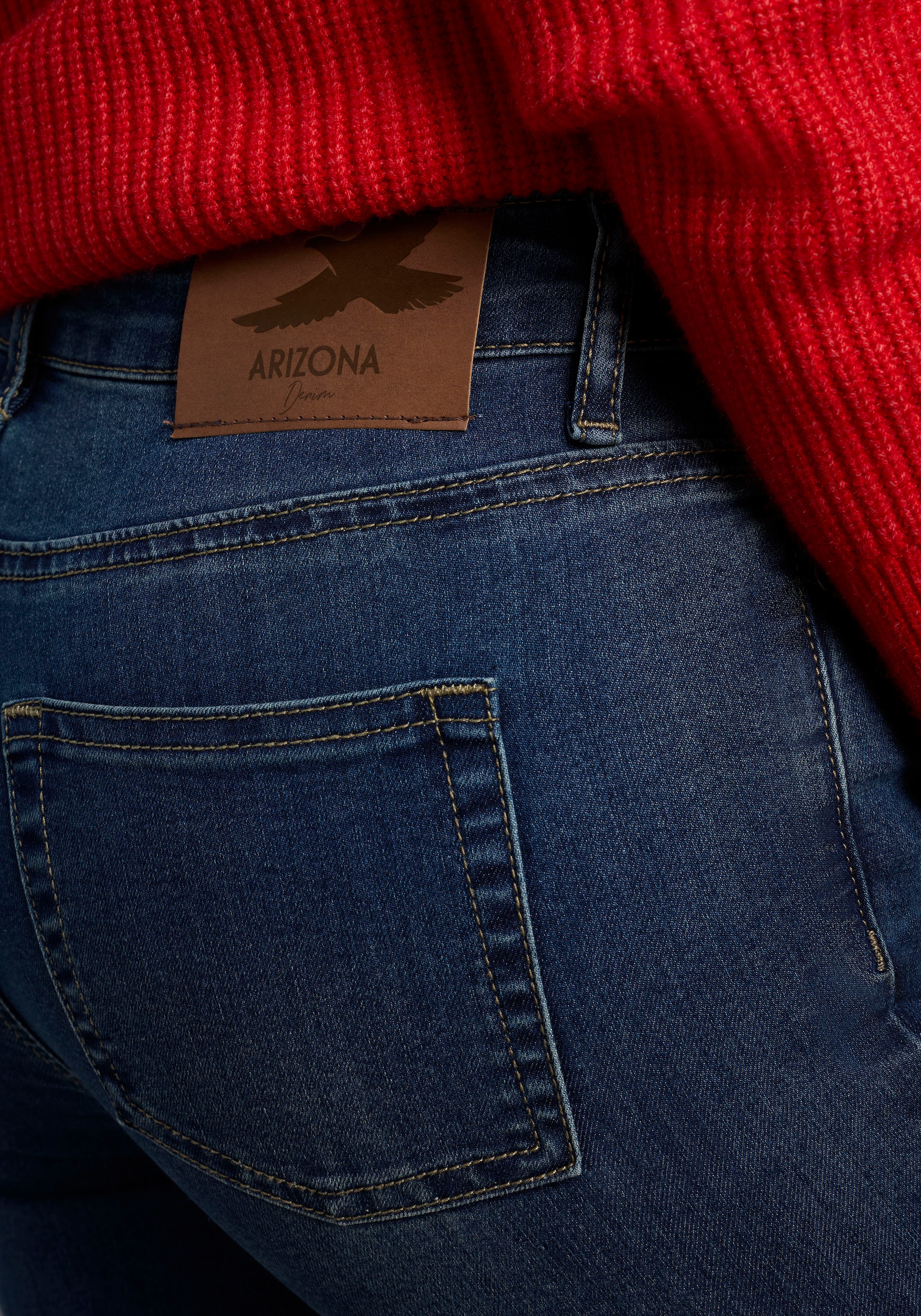 Arizona 7/8-Jeans »Shaping«, eng anliegend, Röhrenjeans, Used-Waschung, High-Waist, 7/8-Länge