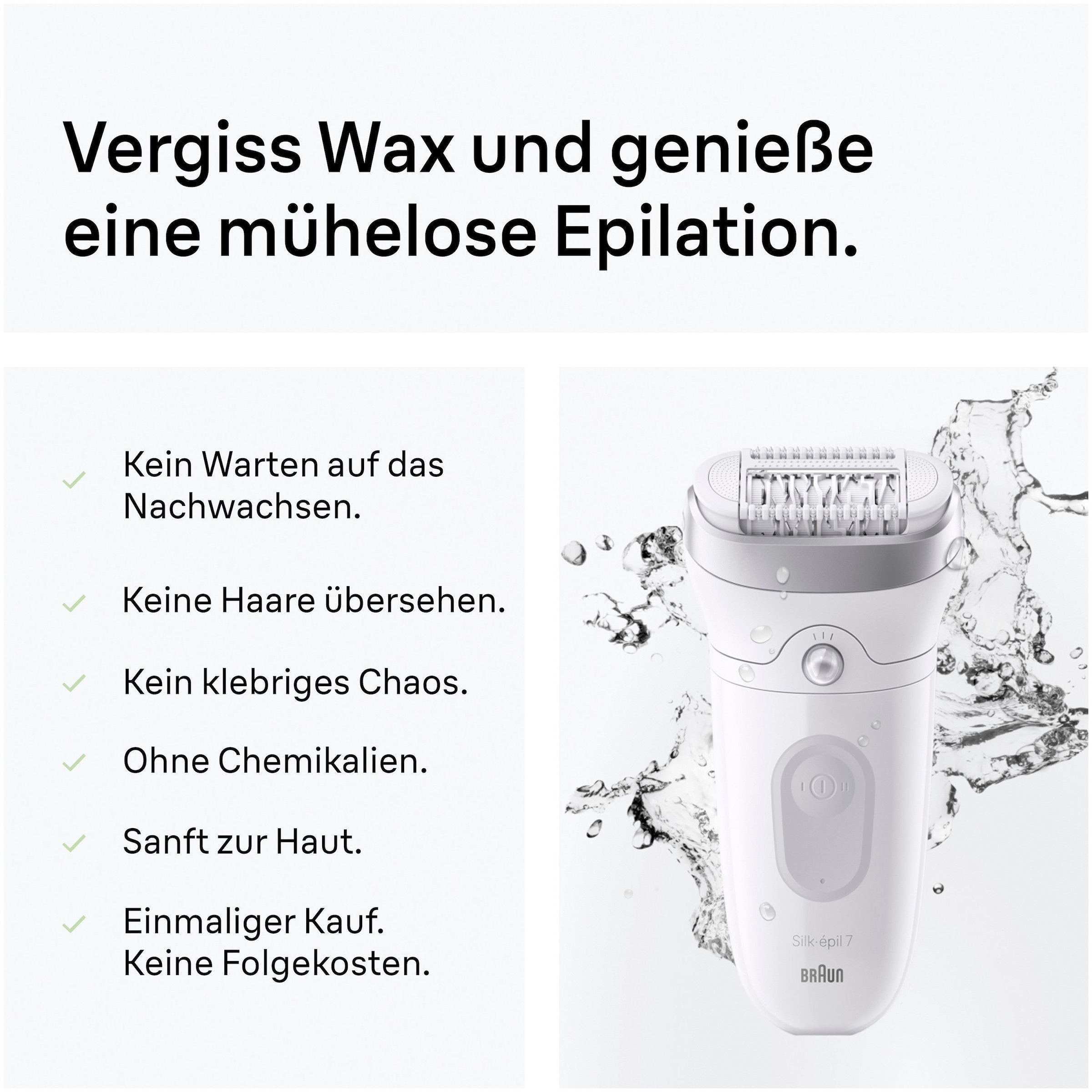 Braun Epilierer »Silk-épil 7 SE7-241« Rasier- & Trimmeraufsatz, Wet&Dry