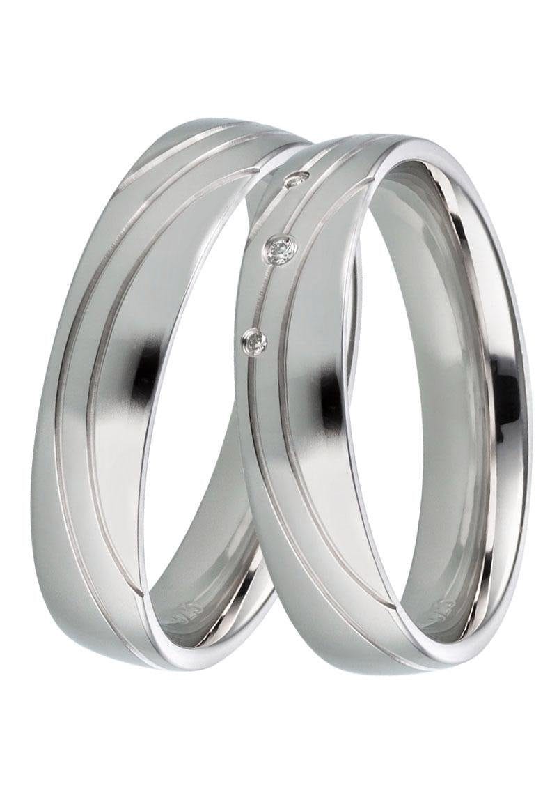 Online Shop Geschenk Germany, mit Trauring bestellen Ehering »Schmuck Brillanten Partnerring in Made Silber Trauring im ohne 925 OTTO LIEBE«, DOOSTI o.