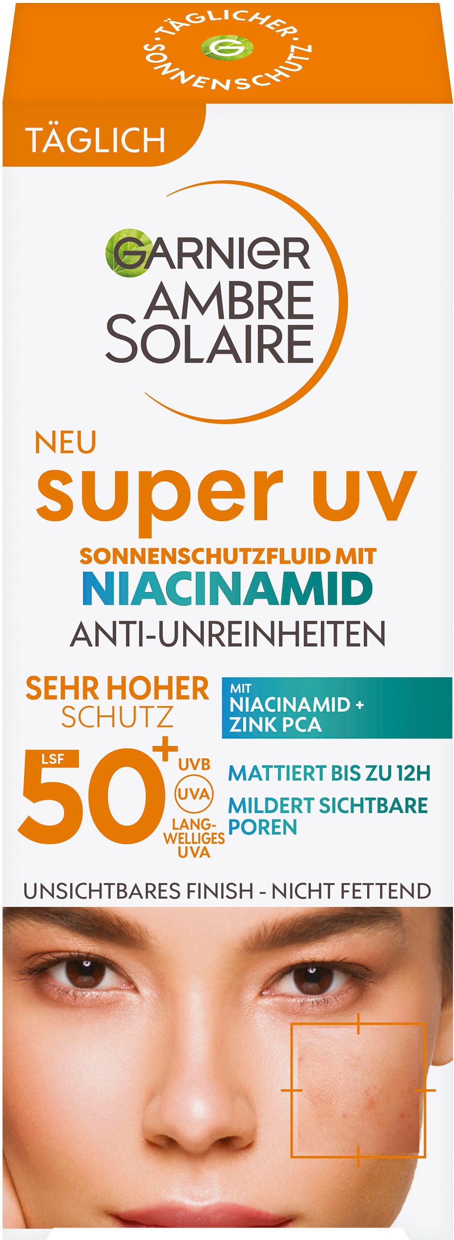 Sonnenschutzfluid »Garnier Sonnenschutzfluid Niacinamid LSF50+«, mit Niacinamid und Zink