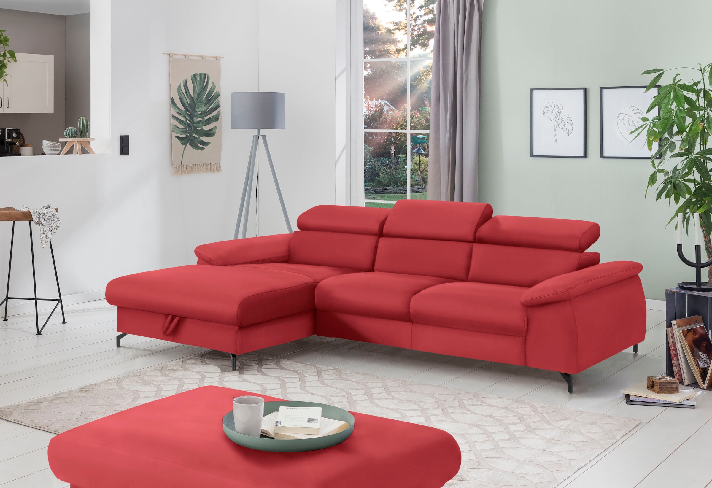 COTTA Ecksofa »Kitty L-Form«, mit Kopfteilverstellung, wahlweise mit Bettfunktion & Bettkasten