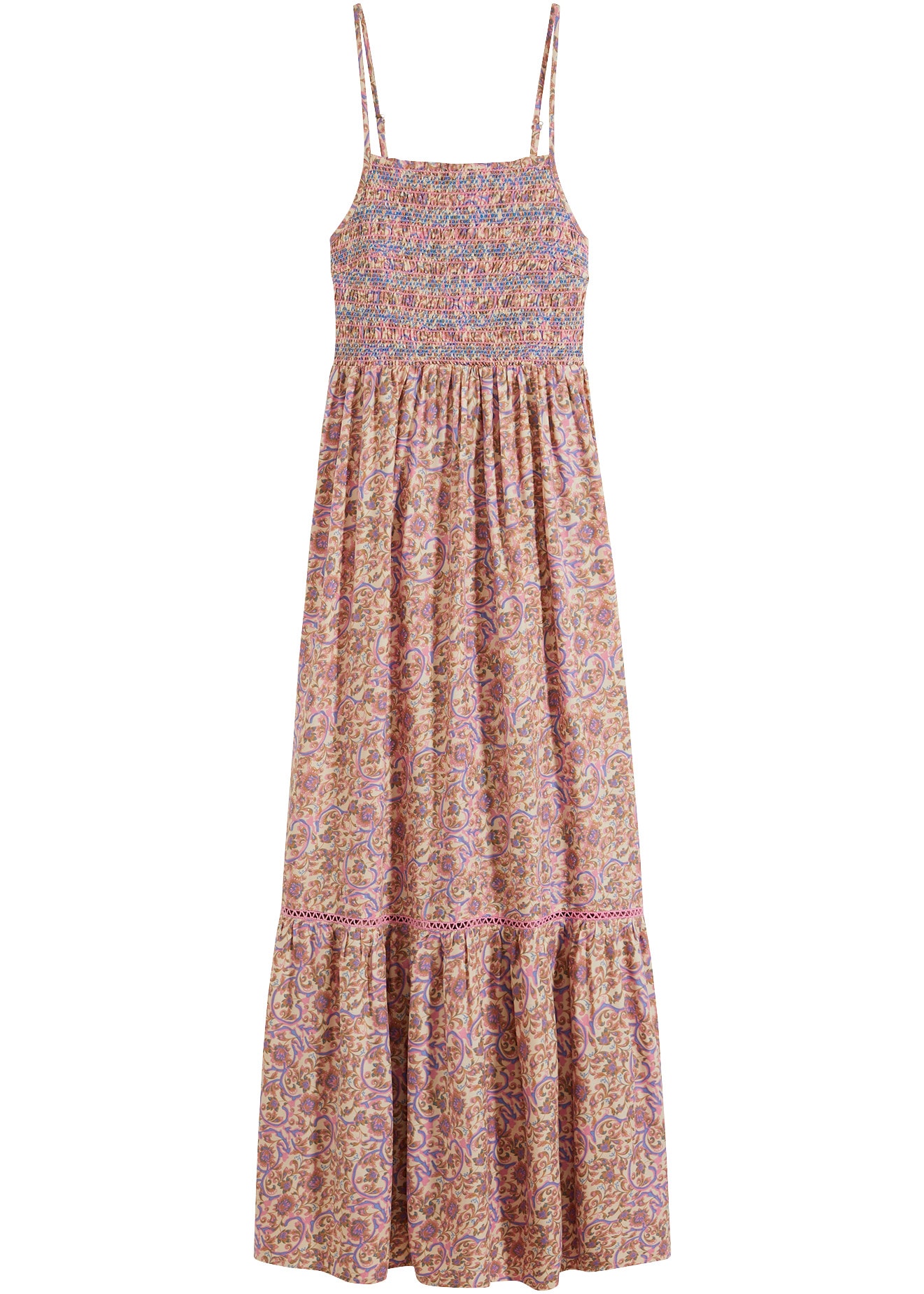 bonprix Maxikleid gemustert, aus Viskose, Regular Fit, ärmellos