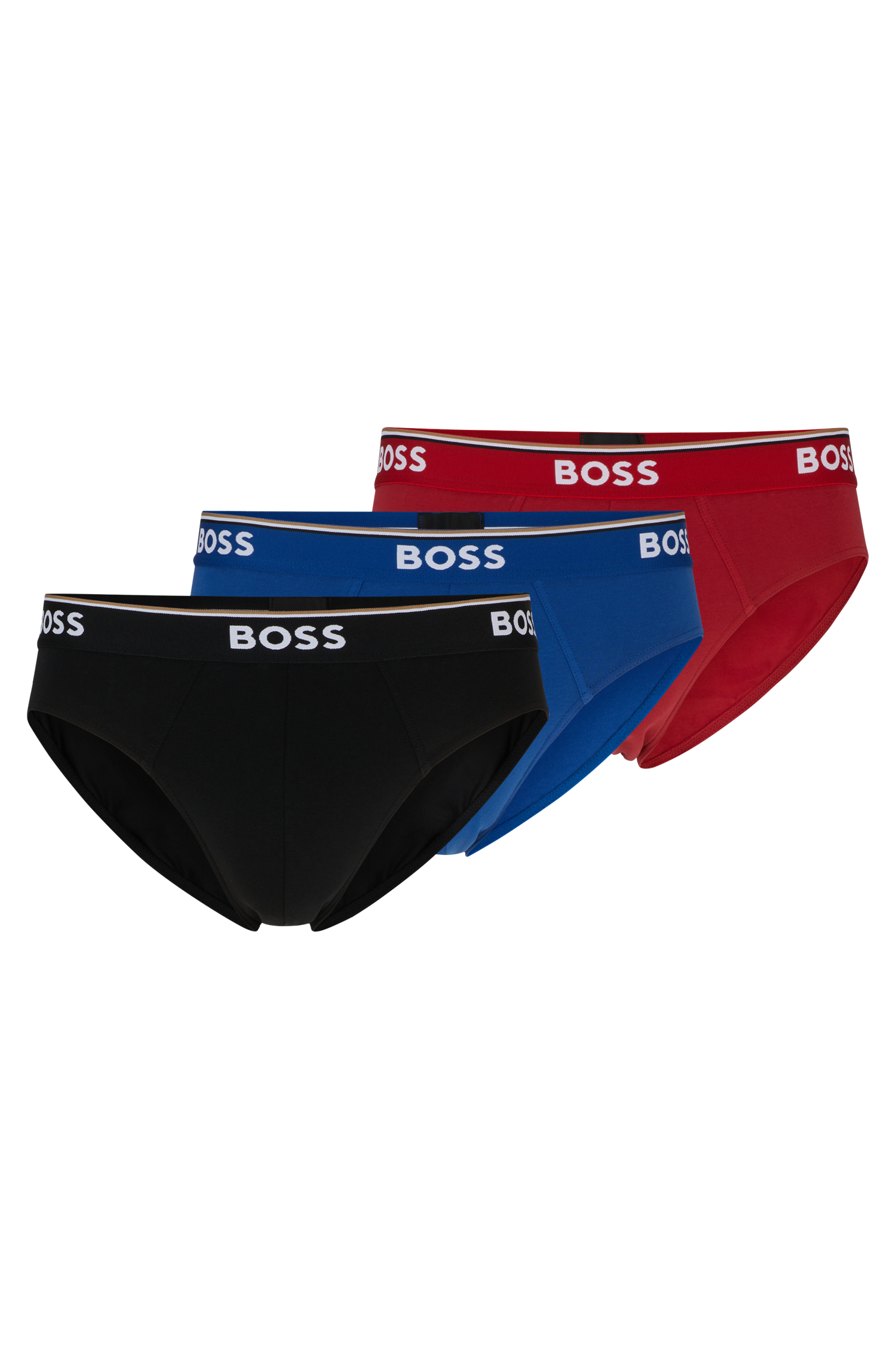 BOSS Slip »Brief 3P Power«, 3 Stk. Elastikbund mit Logo
