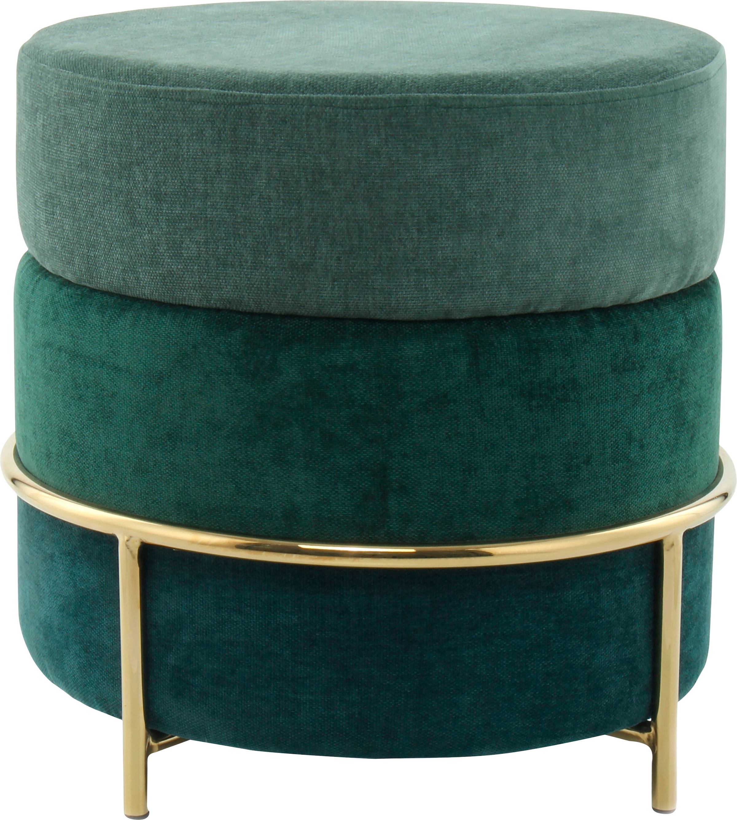 Kayoom Sitzhocker »Hocker Matilda 225, Komfortable runde Form, Gemütlicher Design-Hocker«, (1 St.), samtweich, elegant, gepolstert, große Sitzfläche
