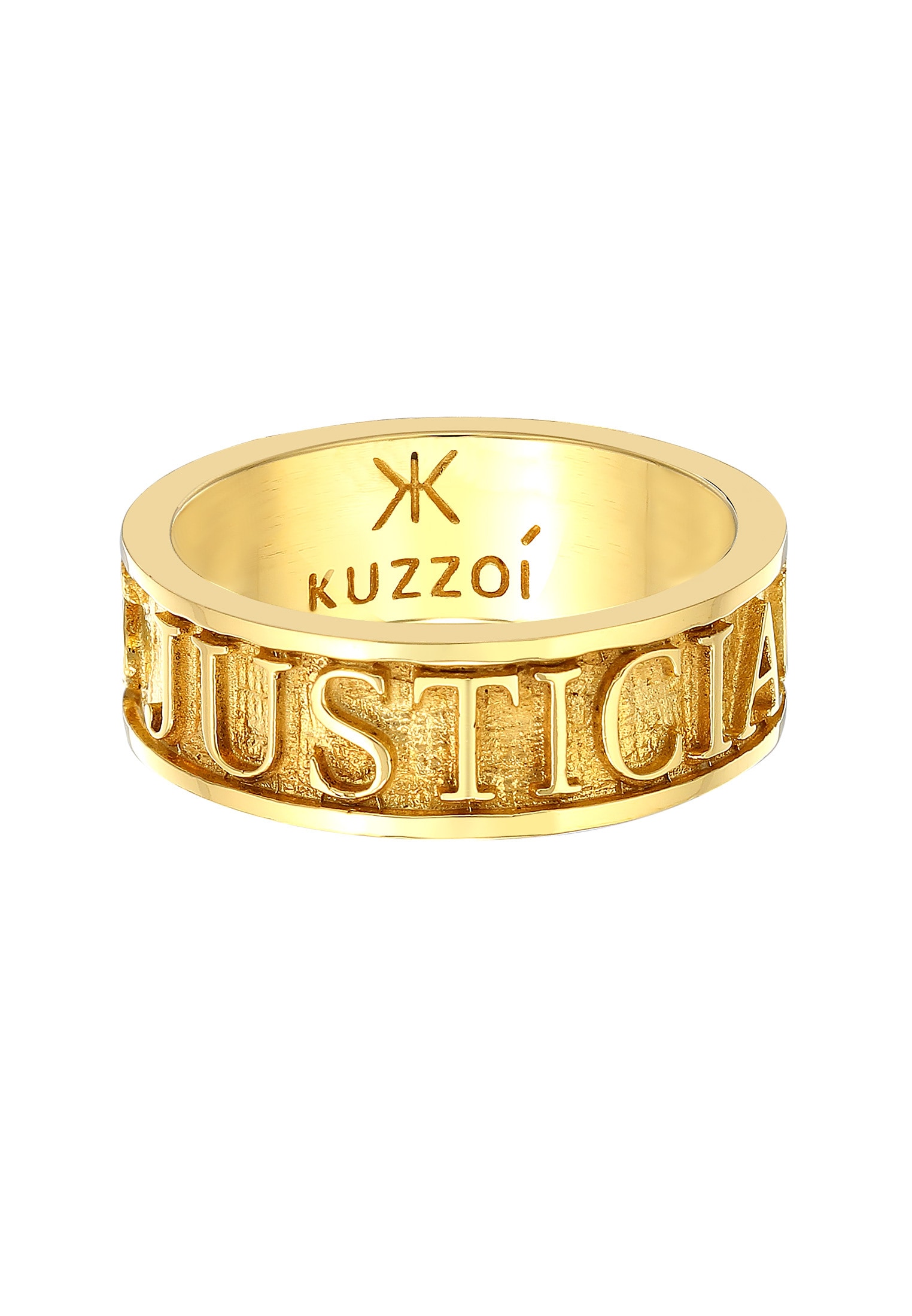 Kuzzoi Silberring »Ring Herren Bandring Schriftzug 925 Silber«