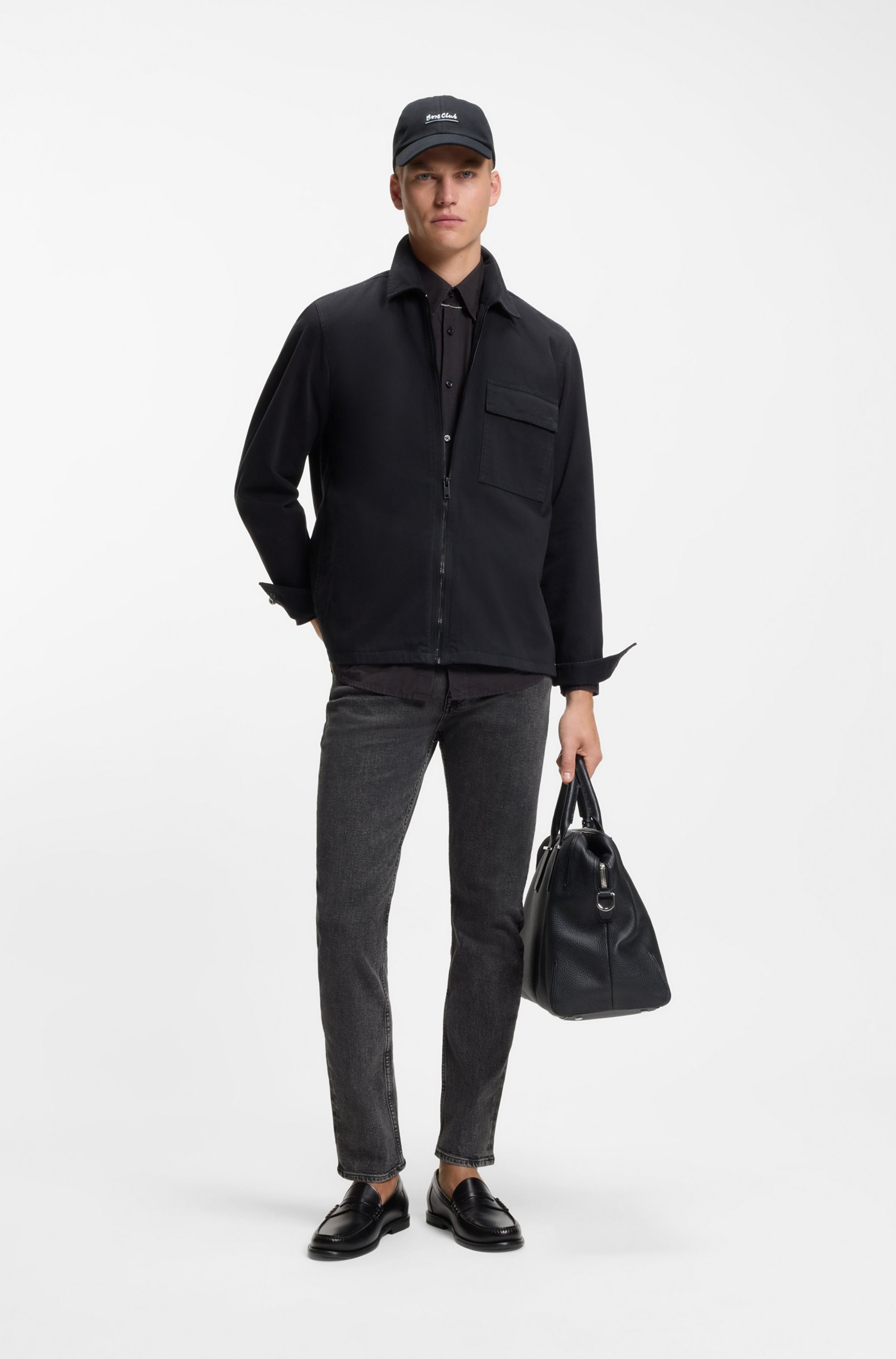 BOSS ORANGE Slim-fit-Jeans »DELAWARE BO« mit BOSS Leder-Badge