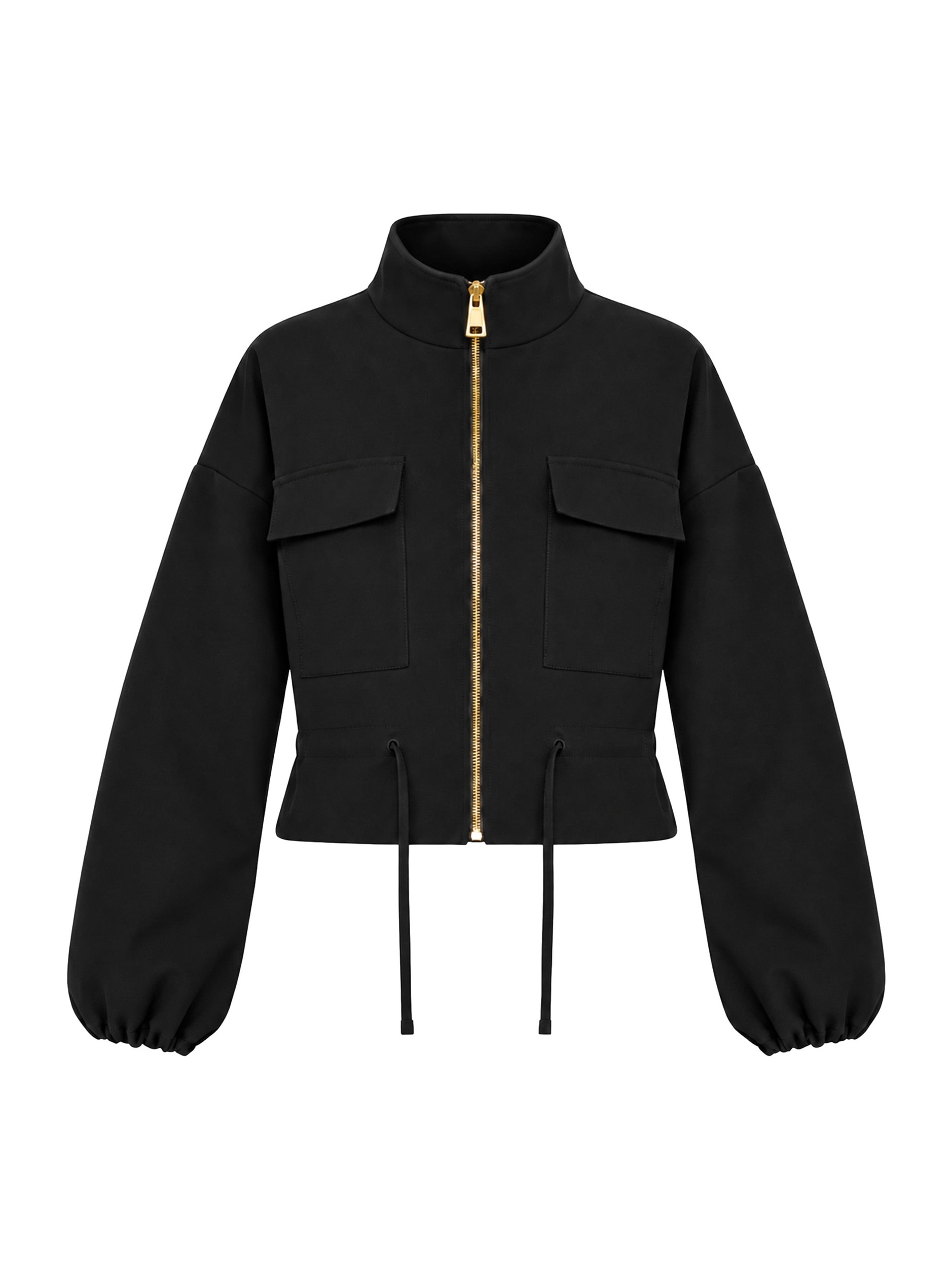 SASSYCLASSY Outdoorjacke »Blousonjacke mit Stehkragen« Locker geschnittene Windjacke in Braun