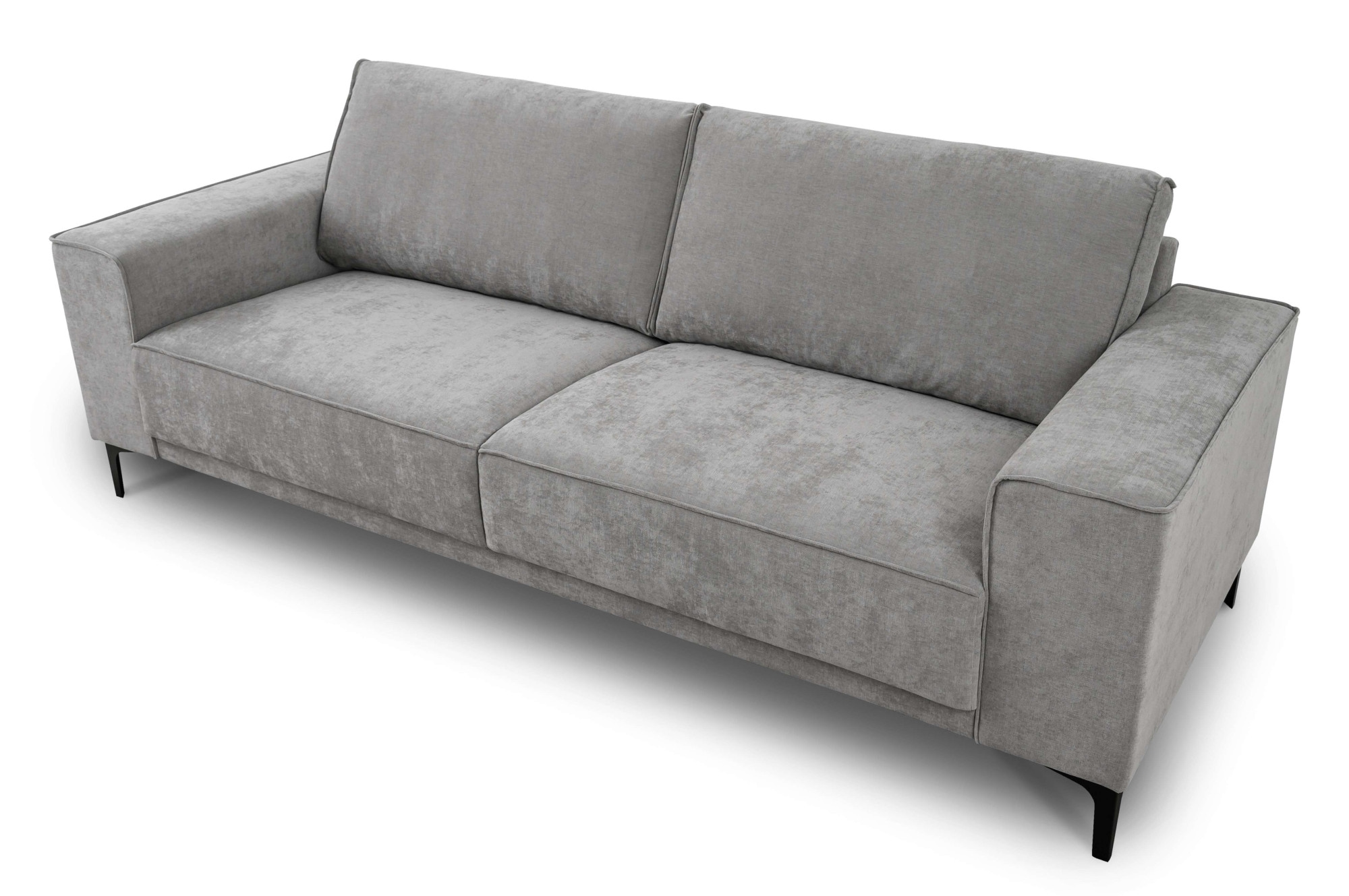 Places of Style 3-Sitzer »3er Sofa Oland, Struktur, Flachgewebe, Luxus-Microfaser, Boucle«, 224 cm, Wellenunterfederung, Skandi-Design, Metallfüße