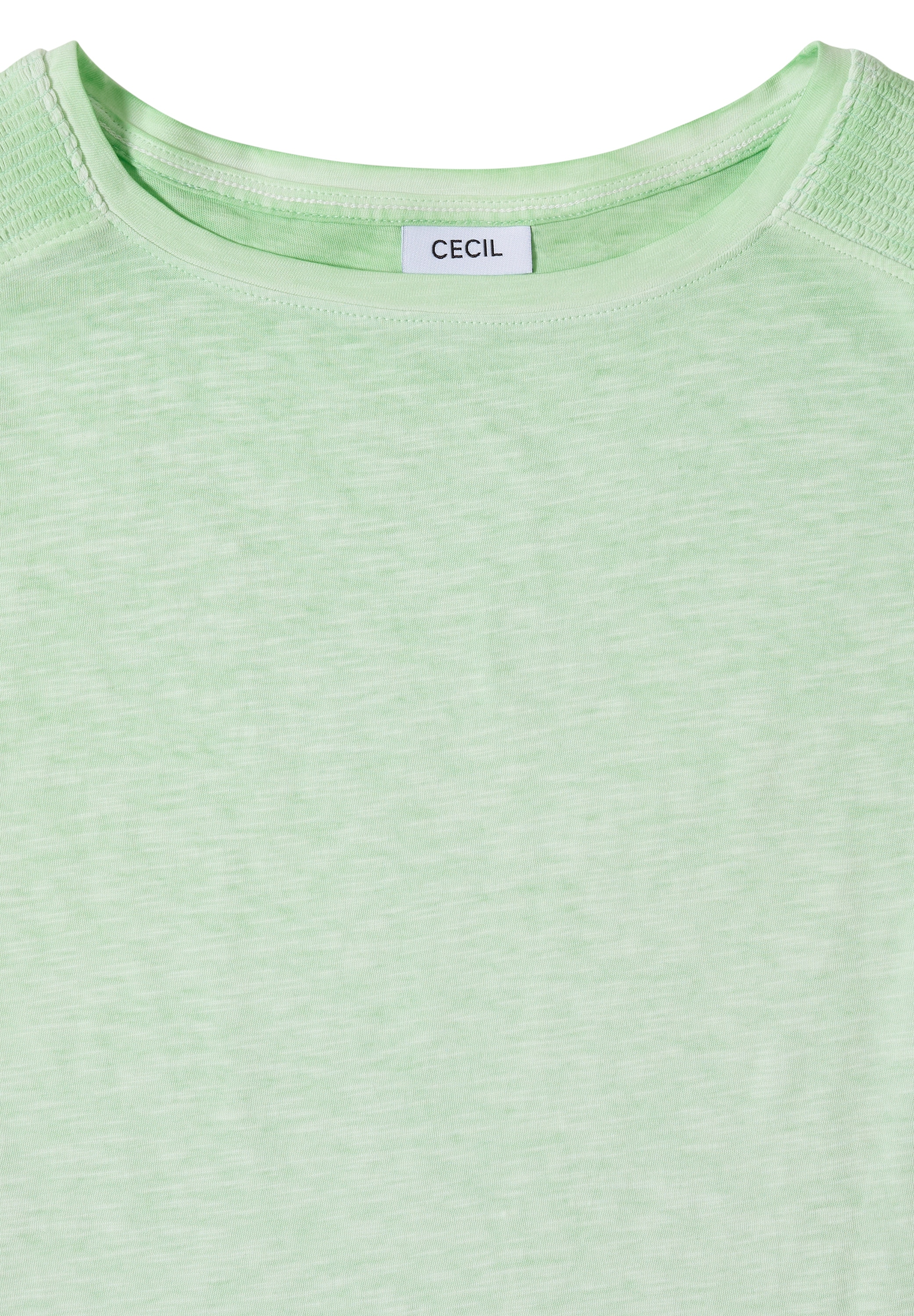 Cecil T-Shirt U-Boot-Ausschnitt, Garment-Dye Optik