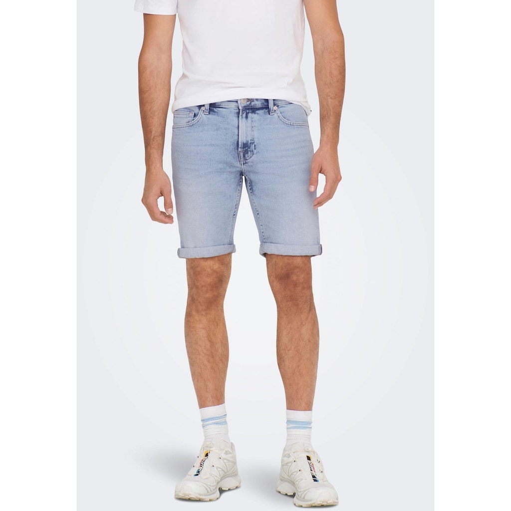 ONLY & SONS Jeansshorts »ONSPLY LIGHT BLUE 5189 SHORTS DNM NOOS«