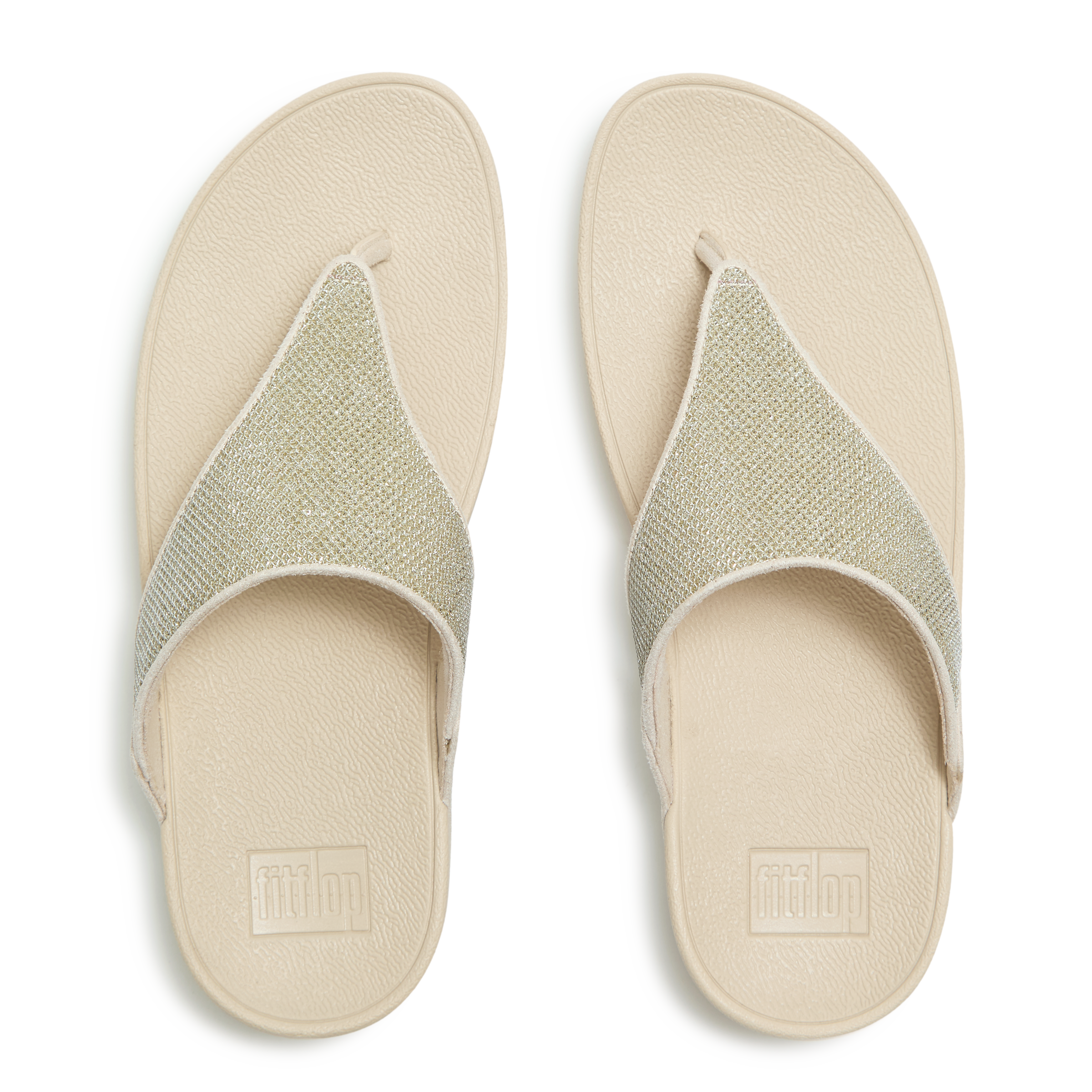Fitflop Dianette »LULU SHIMMERGLITZ TOE-POST SANDALS«  Keilabsatz, Zehentrenner, Badeschuh, Sommerschuh mit Glitzerdetails