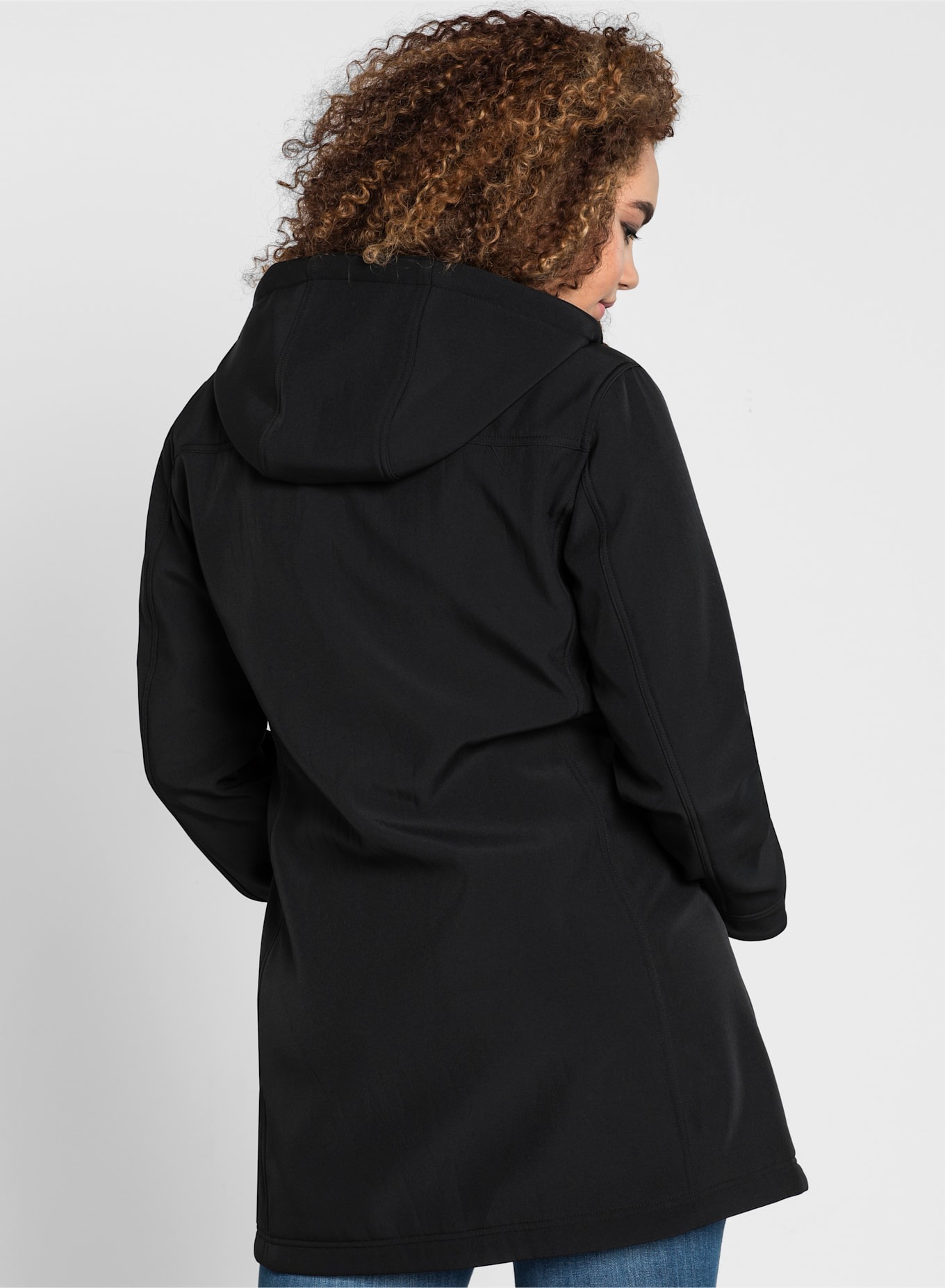 Sheego Softshelljacke, mit Kapuze