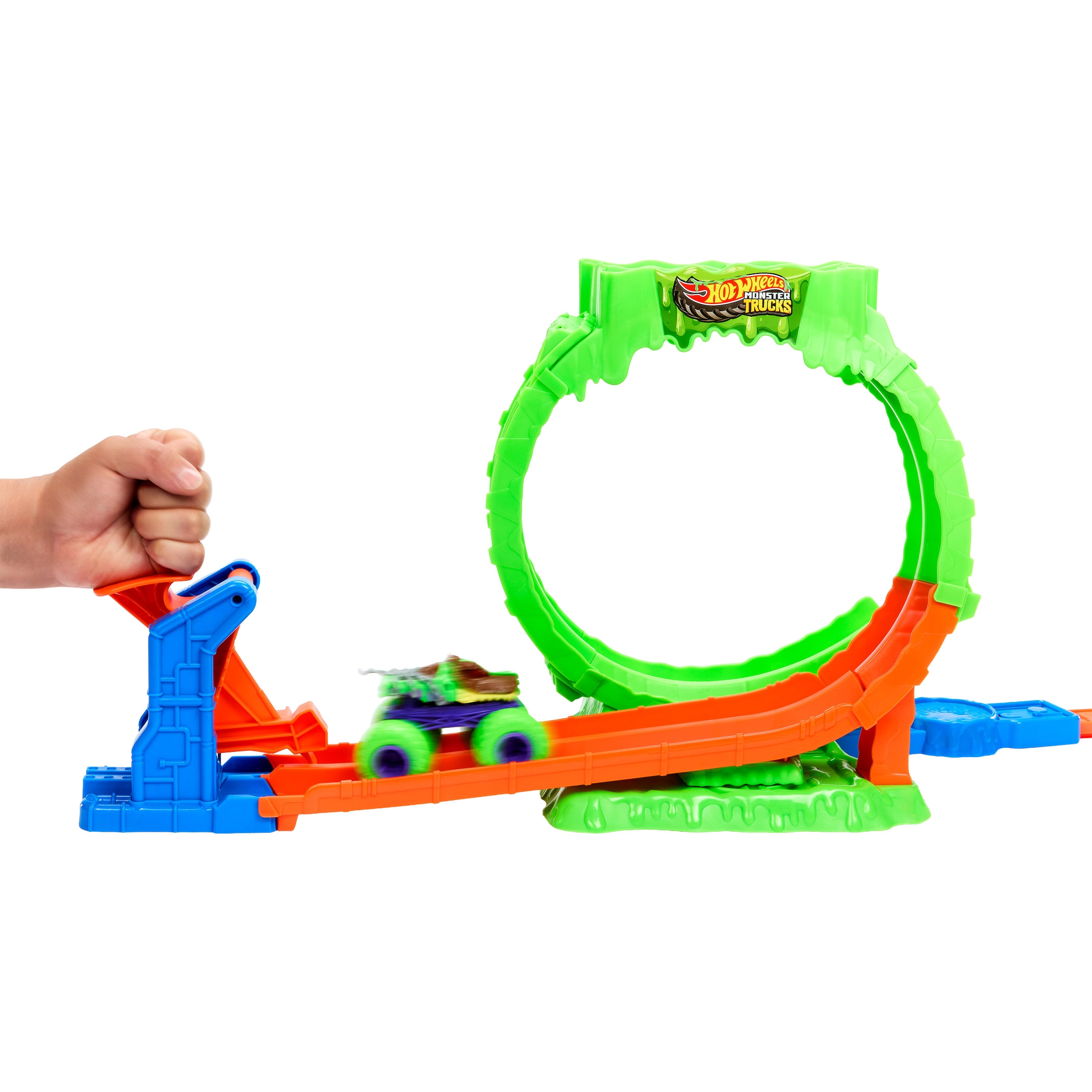 Hot Wheels Autorennbahn »Hot Wheels Monster Trucks 1:64 Chaos Looping Challenge«