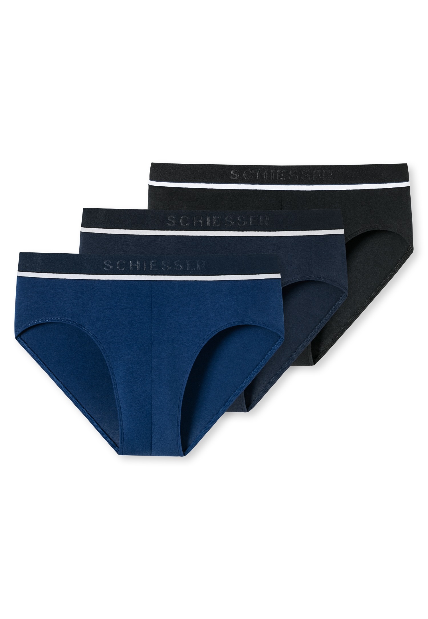 Schiesser Herren Rioslip »95/5« 3er-Pack in blau, Größe 4S