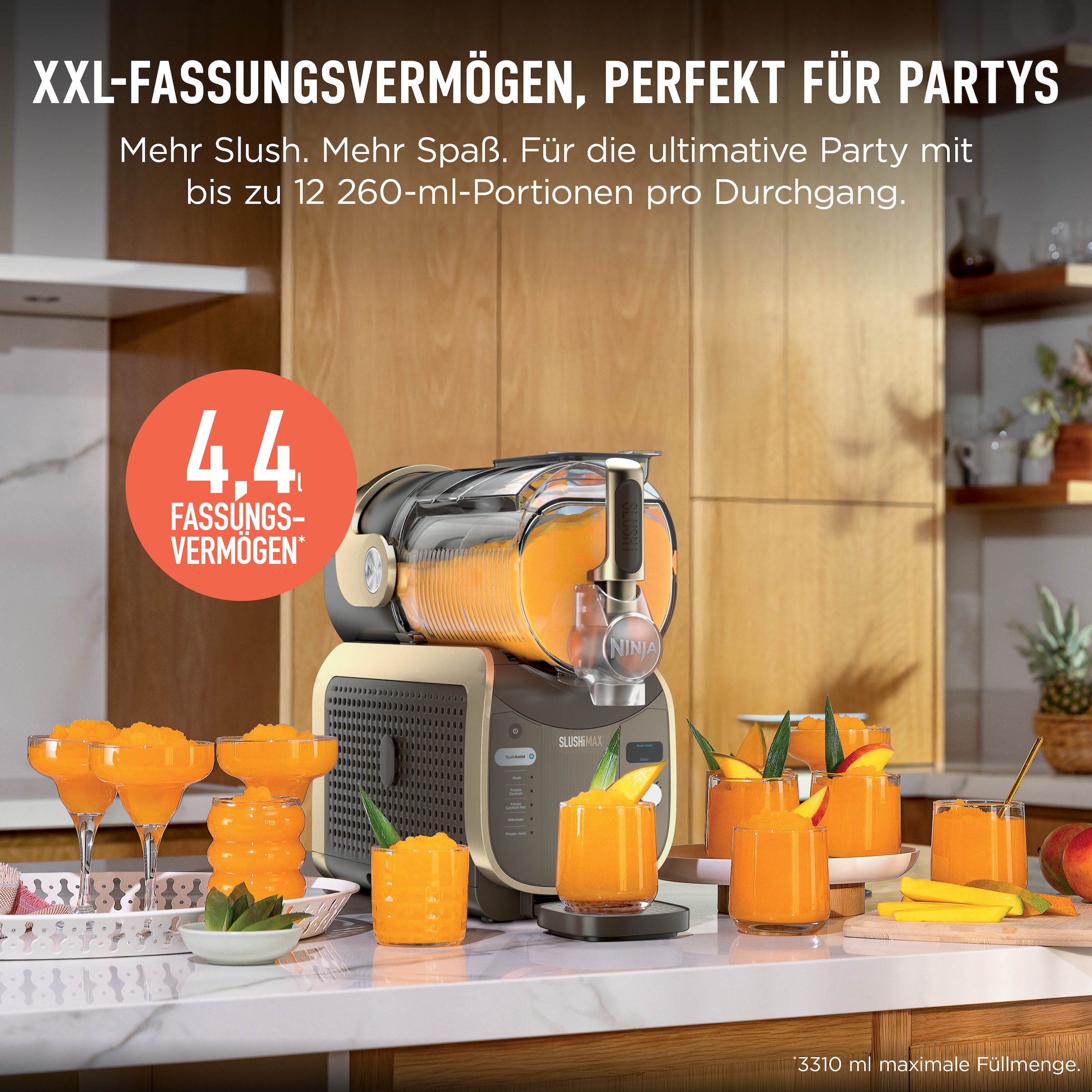 NINJA Slush-Eismaschine »SLUSHi MAX – Mokka FS605EUBR« 3,31 l 280 W für gefrorene Getränke, SlushAssist-Technologie