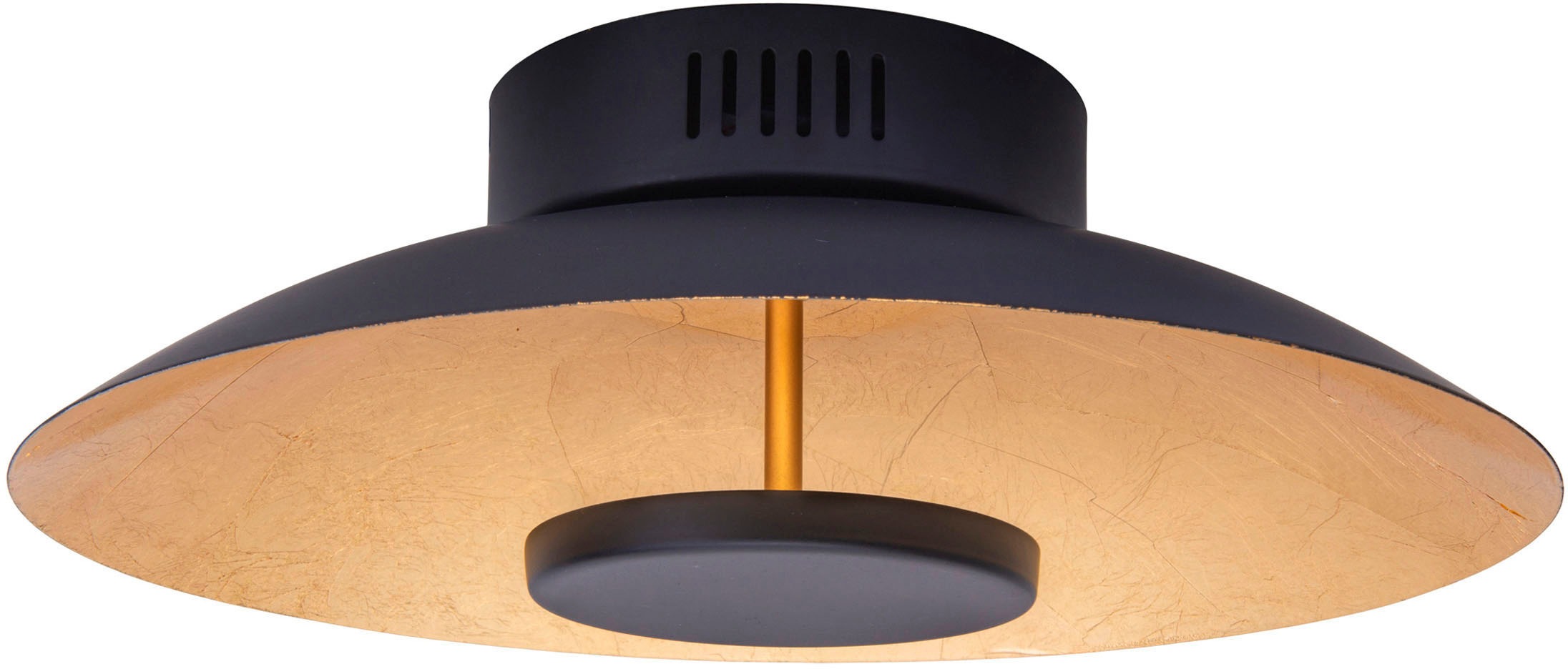 näve LED Deckenleuchte »Firenze«, 1 flammig, rund, schwarz/gold, 36x LED warmweiß, nicht dimmbar, D: 40cm