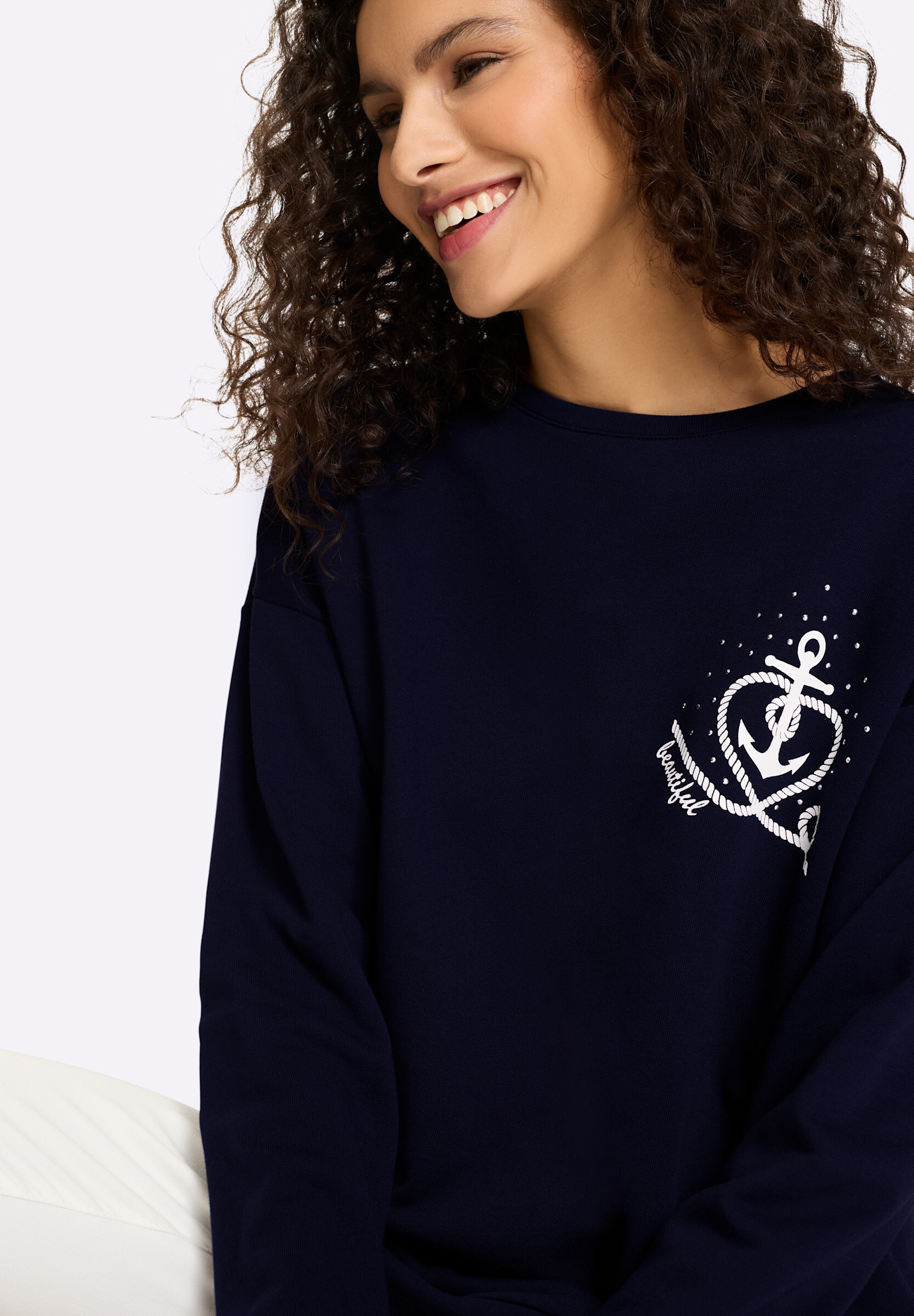 heine Sweatshirt »Sweatshirt Sweatshirt mit Anker-Motiv«
