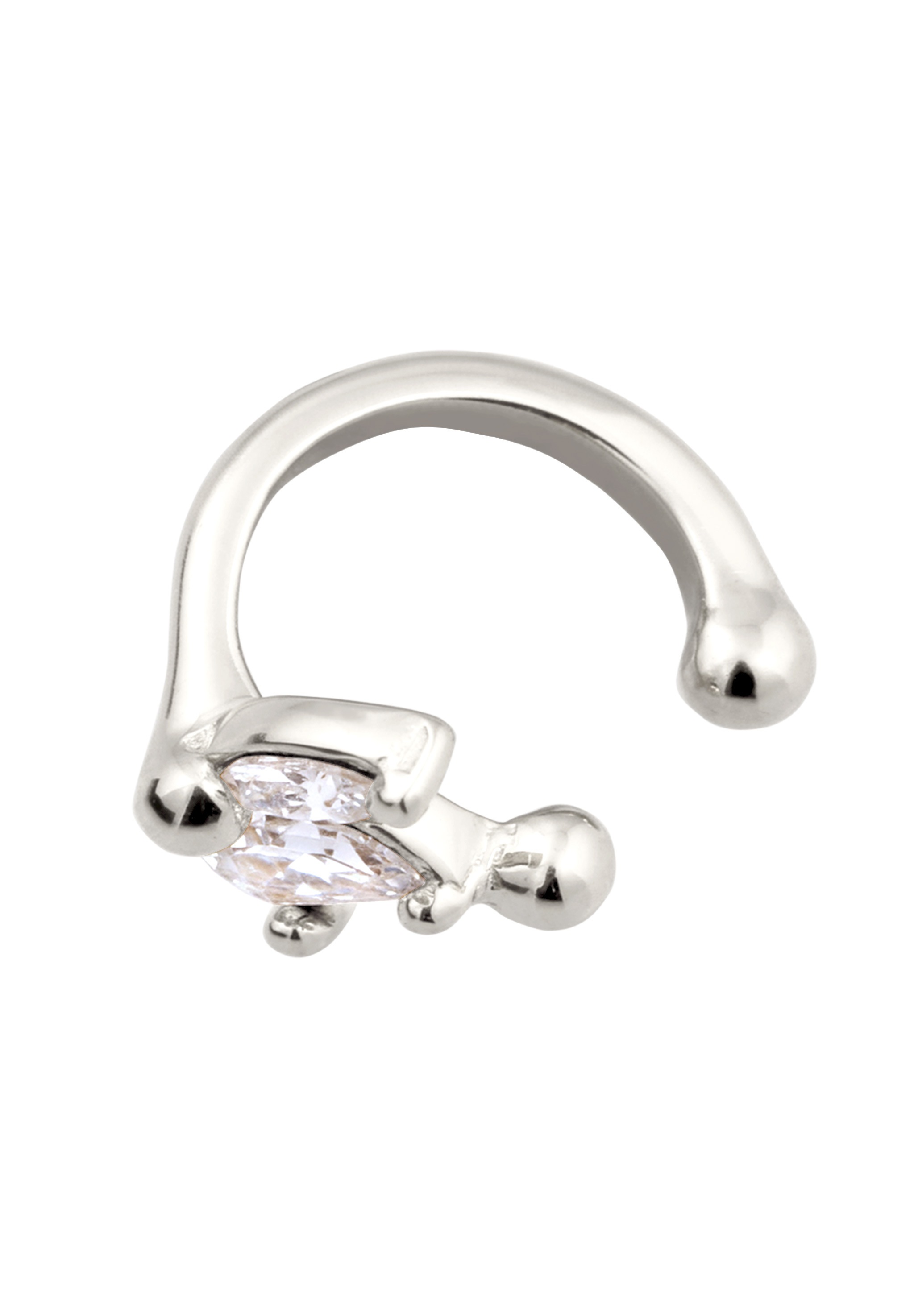 Elli Ohrklemme »Ohrringe Earcuff Blume mit Kristallen von Swarovski 925 Sterling Silber«