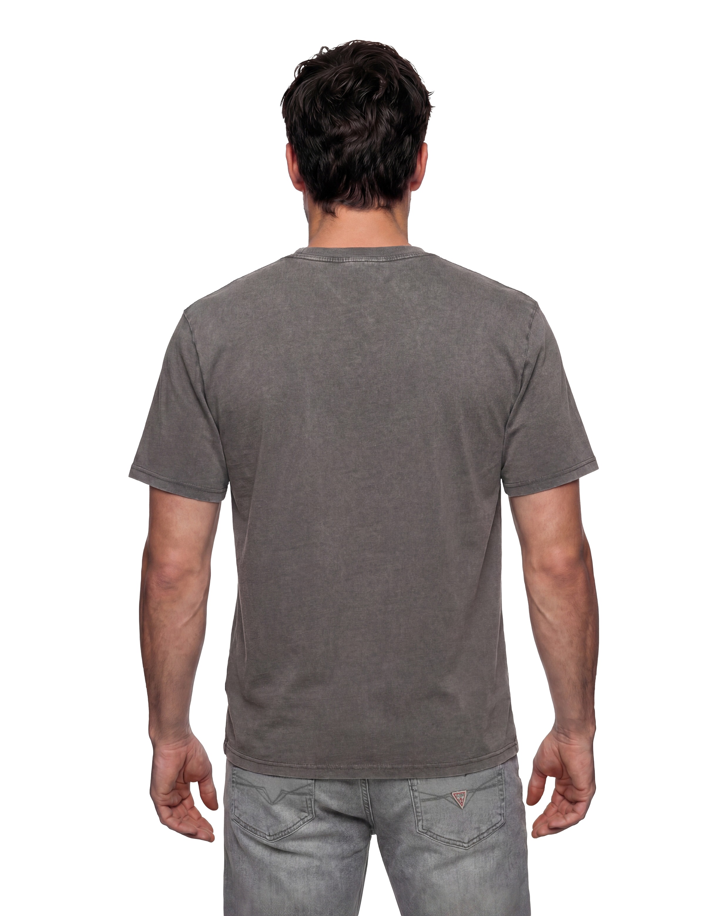 Guess T-Shirt reine Baumwolle, Used-Look, Regular Fit