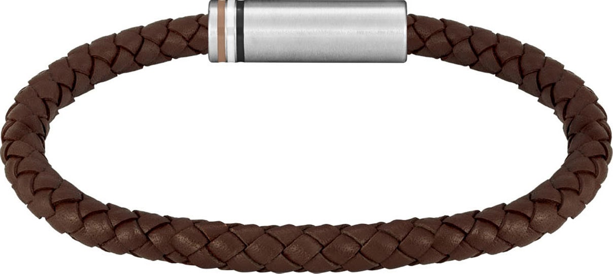 BOSS Lederarmband »ARES SINGLE, 1580623, 1580624«, mit Emaille