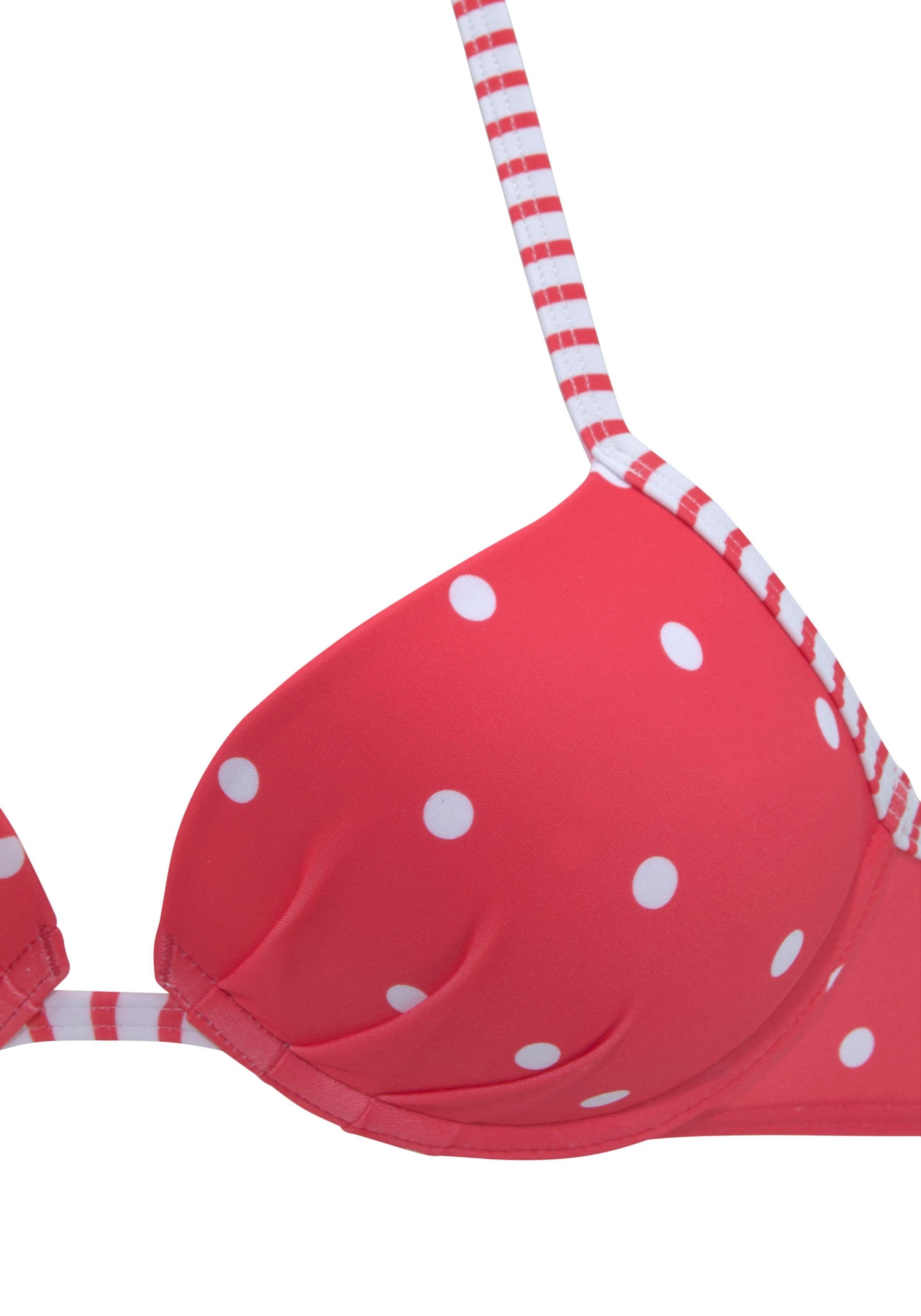 s.Oliver Push-Up-Bikini-Top »Audrey«, mit Punkten und Streifen