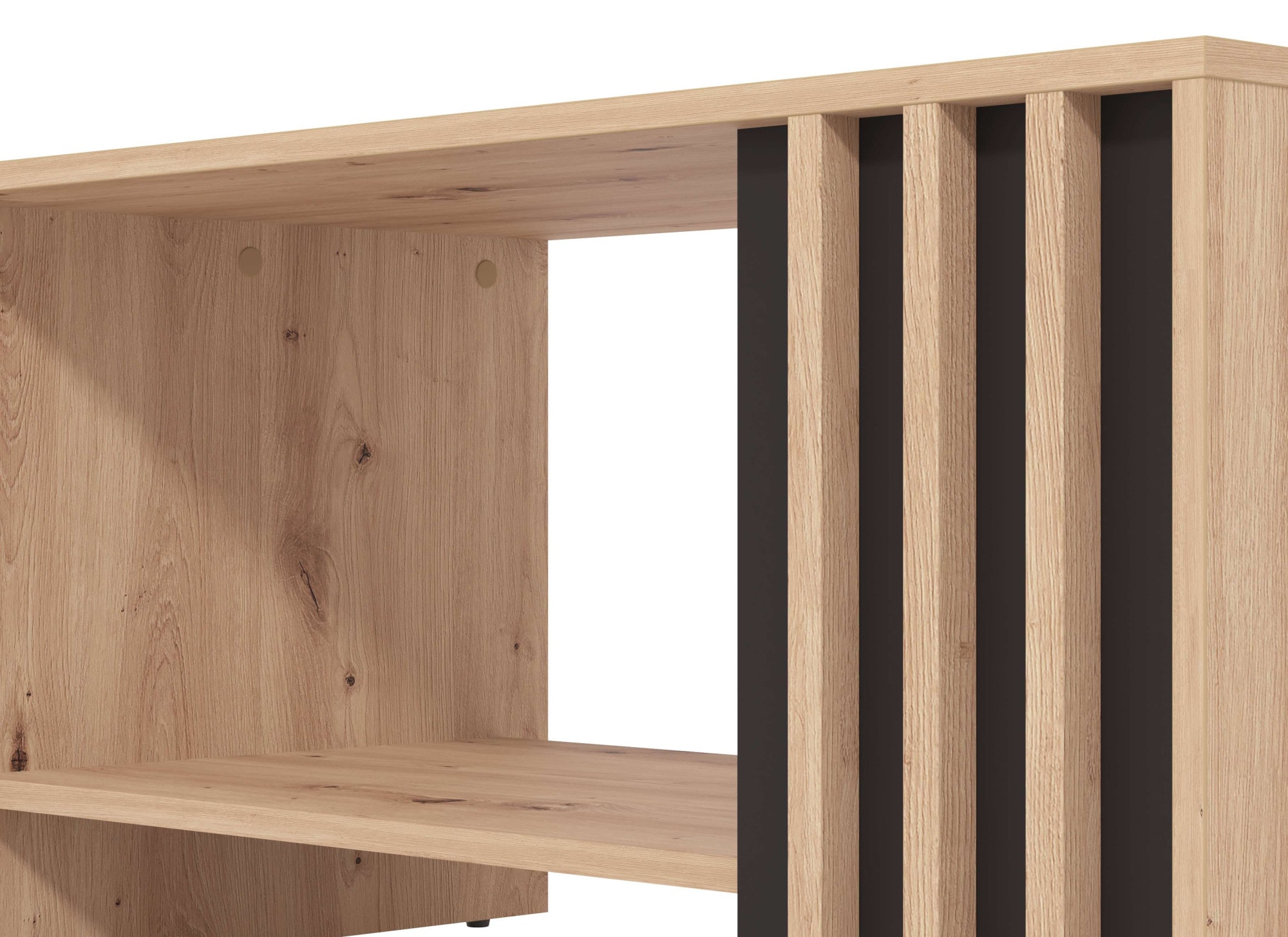 Home affaire Couchtisch »Laval, Wohnzimmertisch, Sofatisch, Beistelltisch, Kaffeetisch« Eleganter Couchtisch mit viel Stauraum, Lamellen-Optik