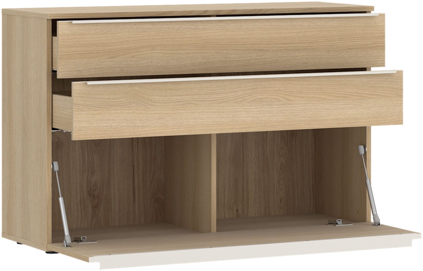 TOM TAILOR HOME Kommode Lowboard, Breite 110 cm,1 Klappe,2 Schubladen, viel Stauraum