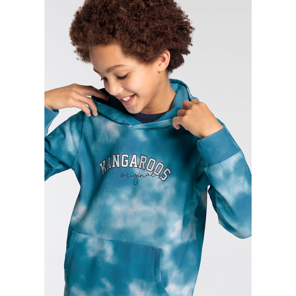 KangaROOS Kapuzensweatshirt »Kangaroos Jungen«, mit allover Batik-Print