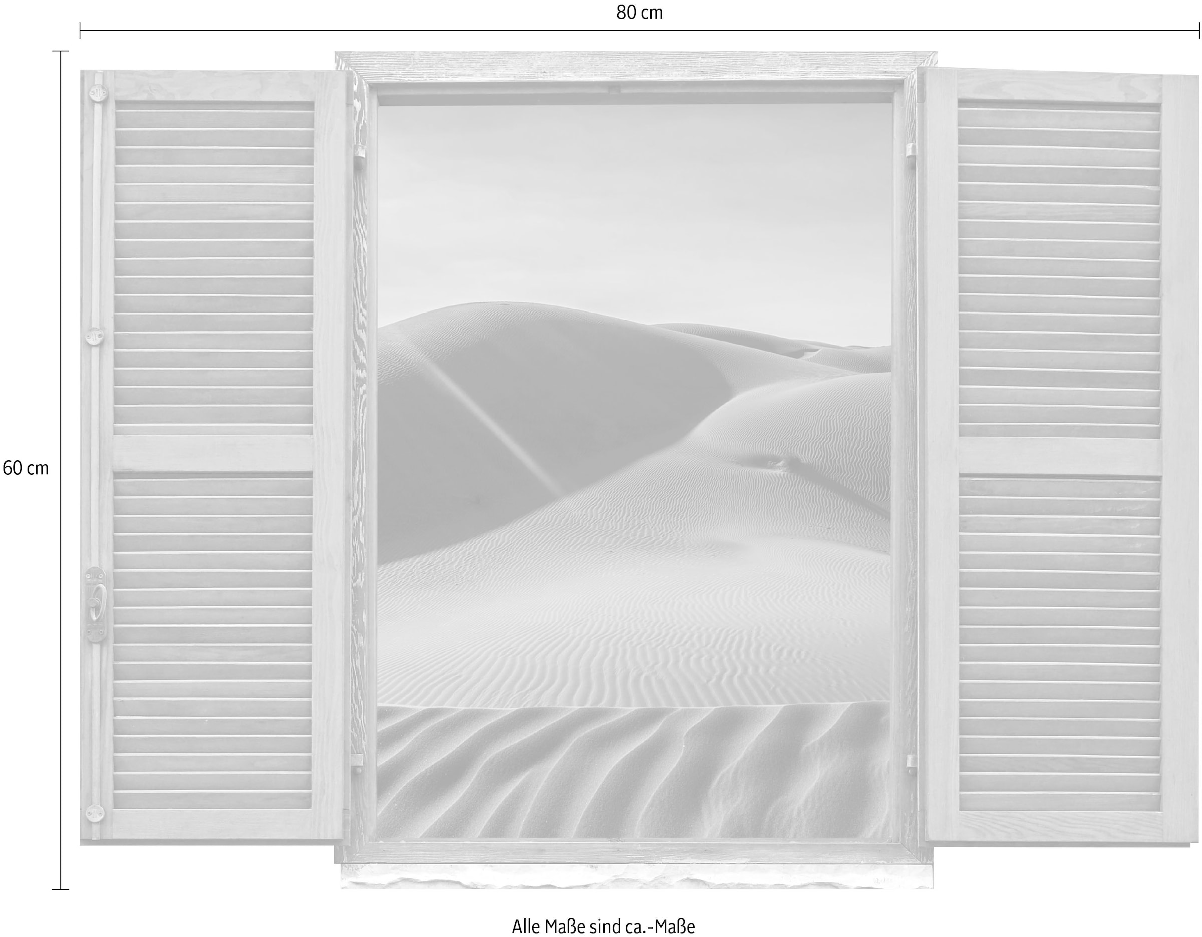 queence Wandtattoo »Wüste«, (1 St.), Wandsticker, Wandbild, selbstklebend, 3D, Fenster