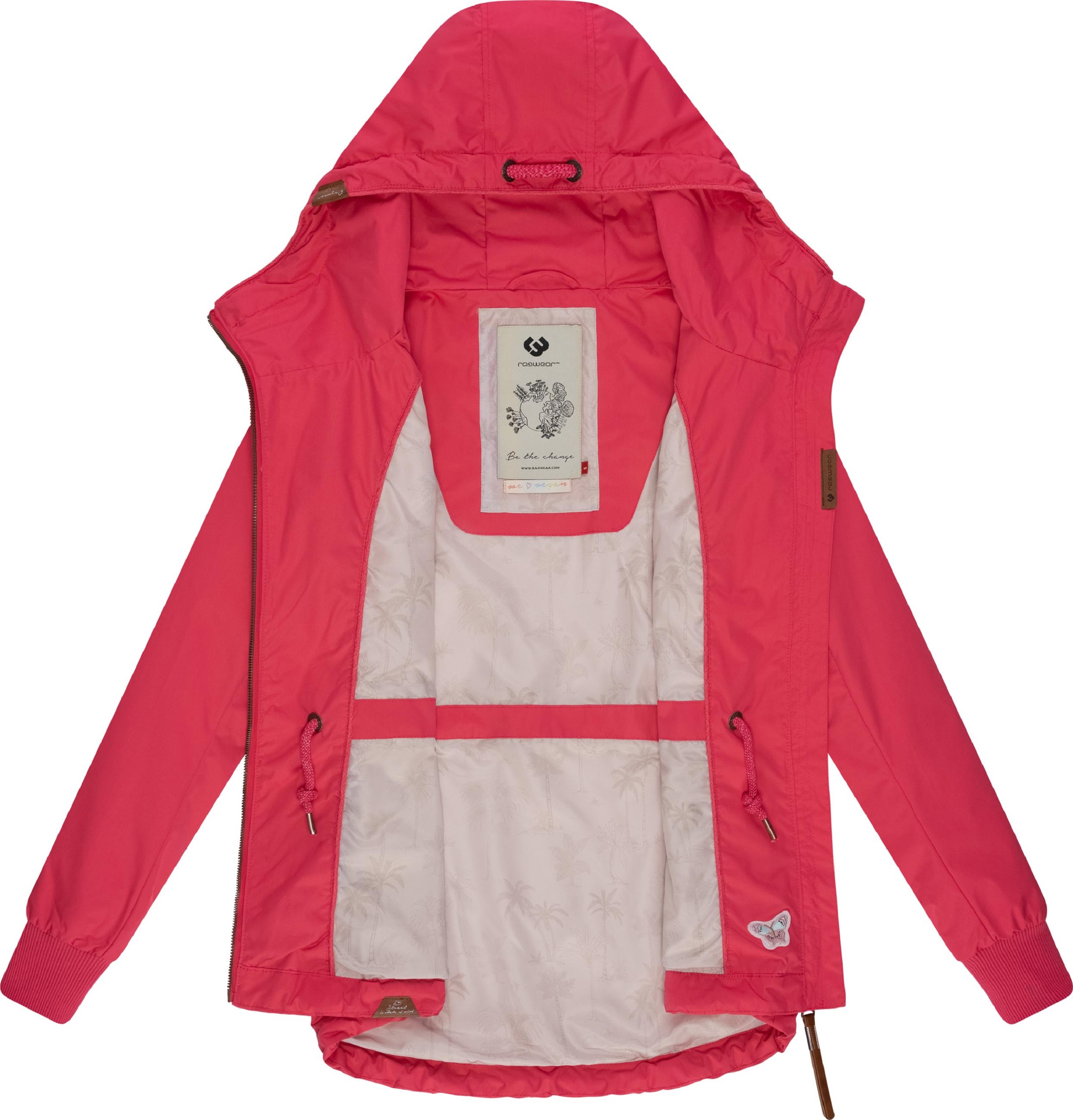 Ragwear Outdoorjacke »Übergangsjacke Danka«, mit Kapuze, Wasserdichte Übergangsjacke mit großer Kapuze