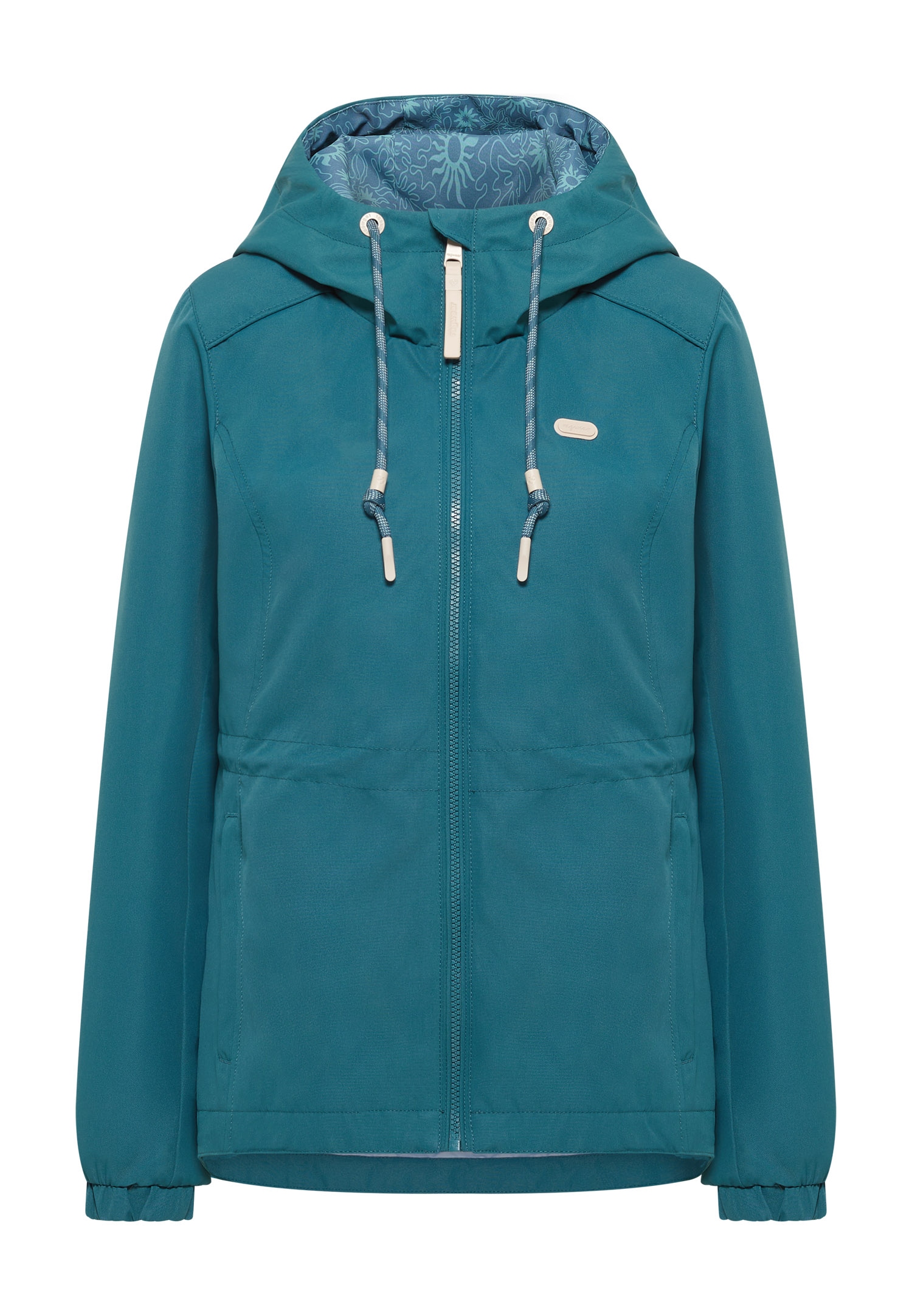 Ragwear Parka »DANKKA« mit Kapuze Mit Kordelzug, geblümtem Futter und reflektierenden Kordeln