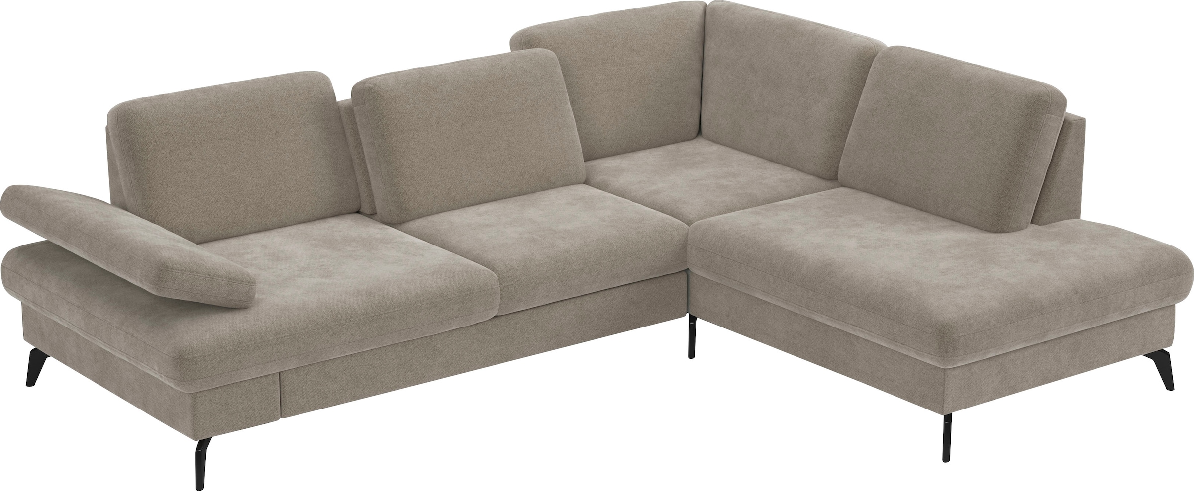 sit&more Ecksofa »Morris L-Form, inkl. Sitztiefenverstellung«, wahlweise mit Armteilverstellung, Bettfunktion & Bettkasten