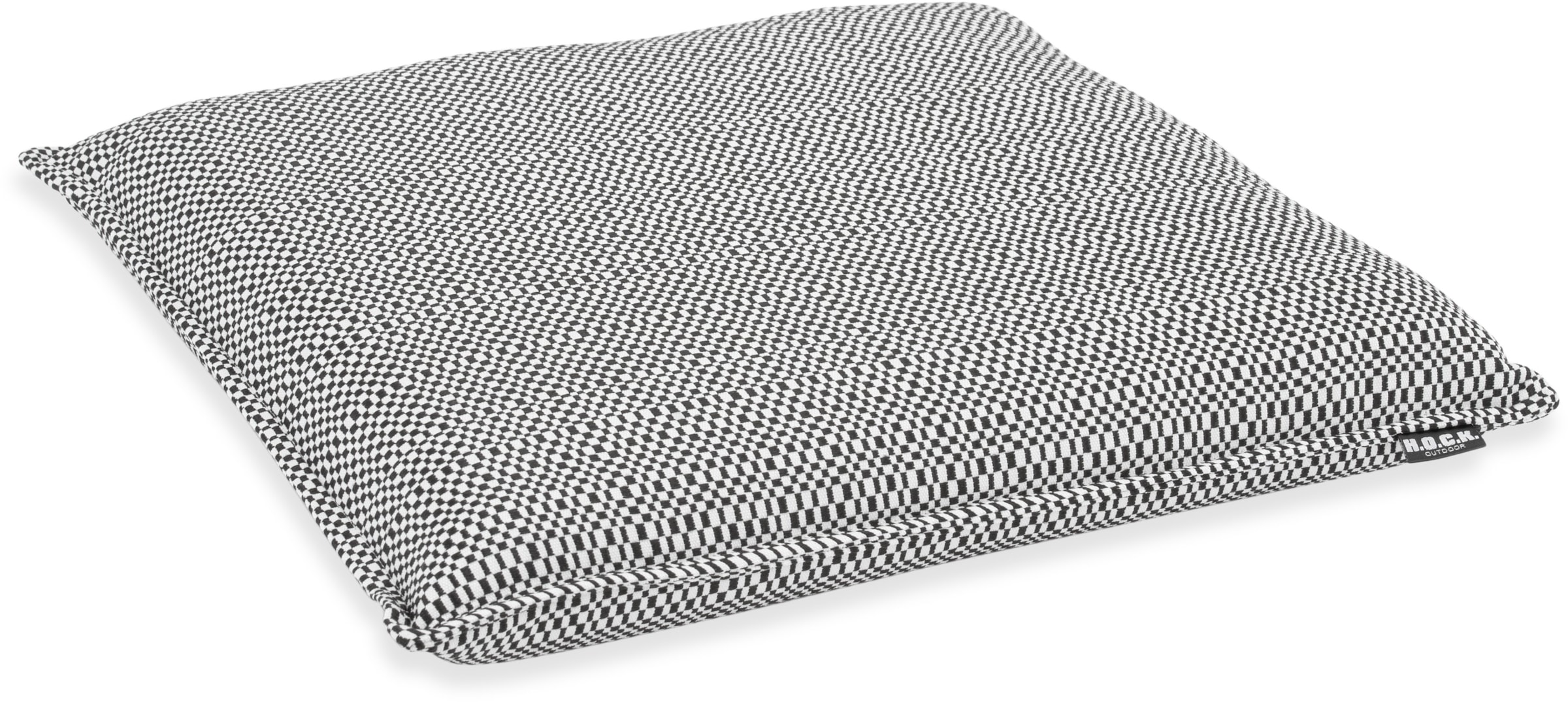 H.O.C.K. Sitzauflage »Brian«, Outdoor Sitzkissen, 40x40x6cm, Stuhlkissen, schwarz, kleingemustert