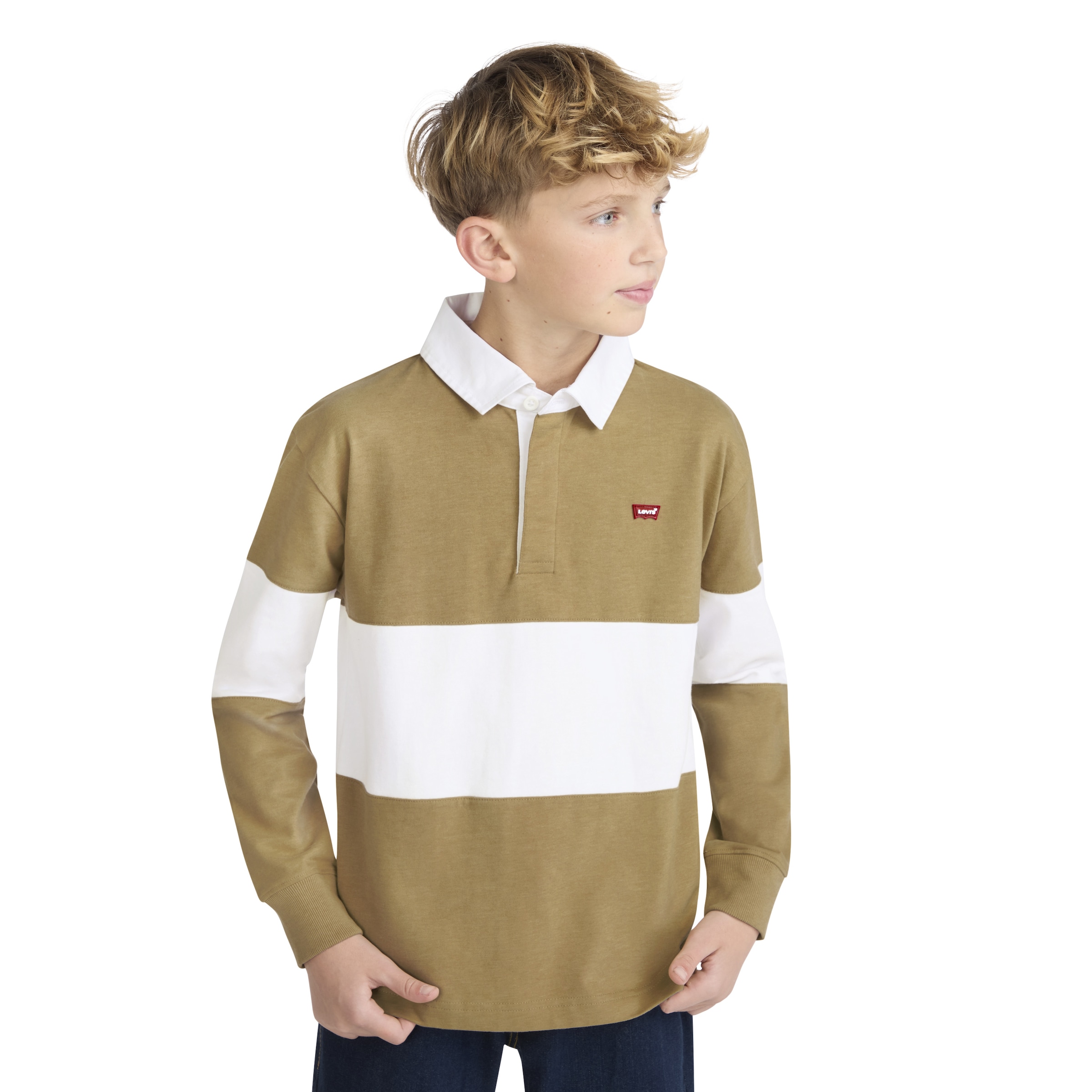 Levi's® Kids Langarmshirt »LVB TIMELESS RUGBY POLO« for Boys, mit Polokragen und Colorblocking