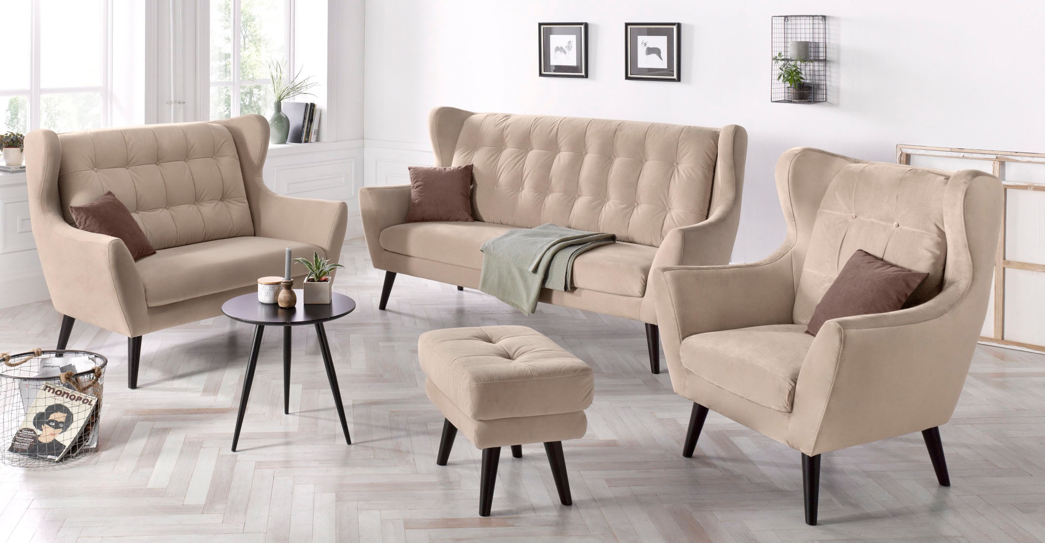 Home affaire 2-Sitzer »Hemmink« mit Knopfheftung