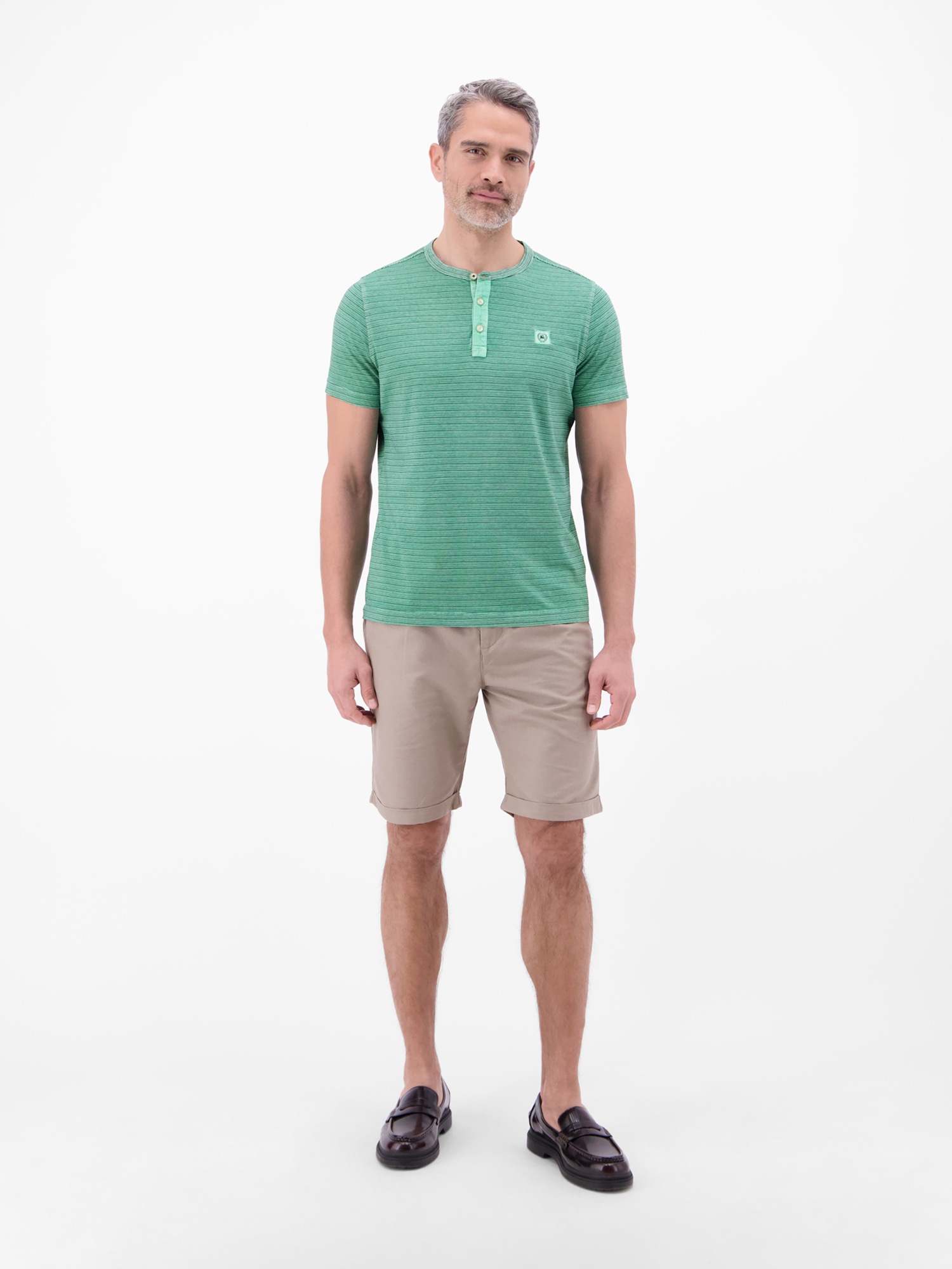 LERROS T-Shirt »T-Shirt in Fineliner-Optik, Rundhalsausschnitt«