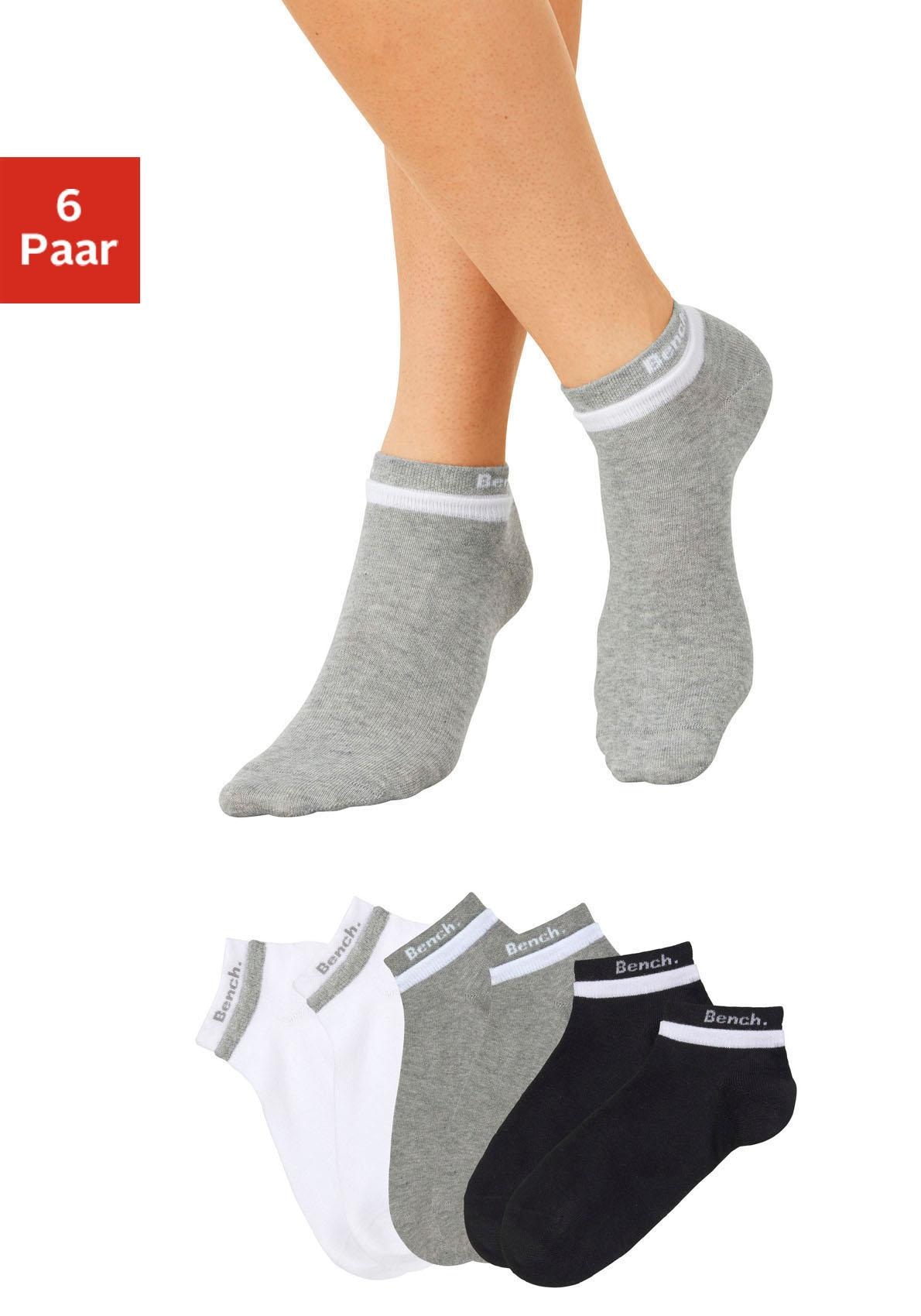 Bench. Kurzsocken, (Packung, 6 Paar), mit doppelten Bündchen