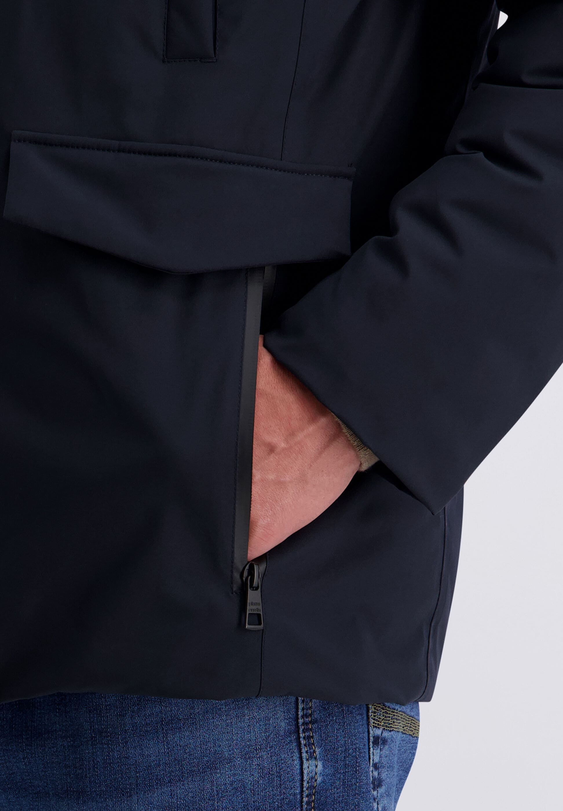 Pierre Cardin Blouson »Pierre Cardin Jacke« ohne Kapuze mit Wasserabweisenden Reißverschlüssen
