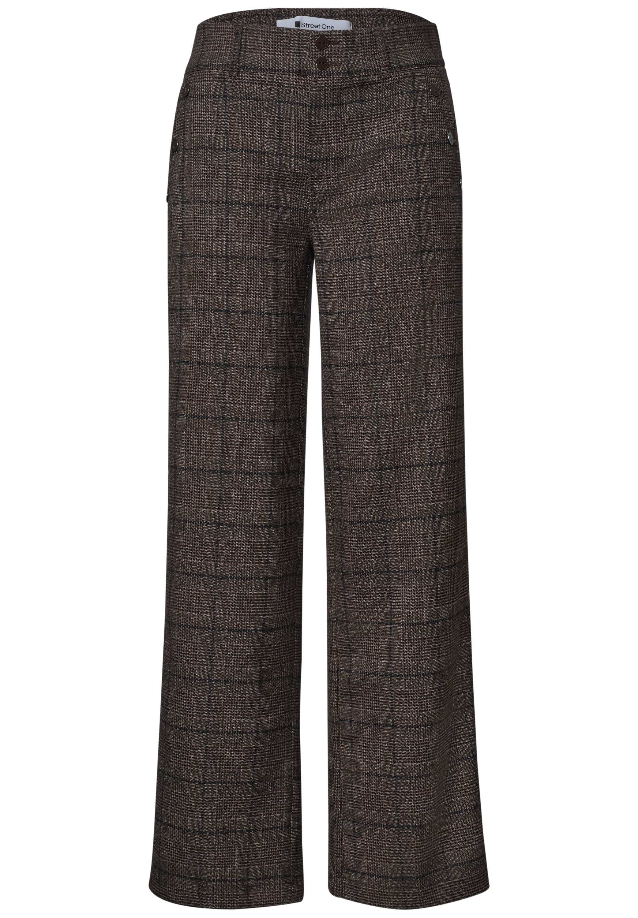 STREET ONE Stoffhose »Style Amalia«  mit Karomuster / mit Stretch