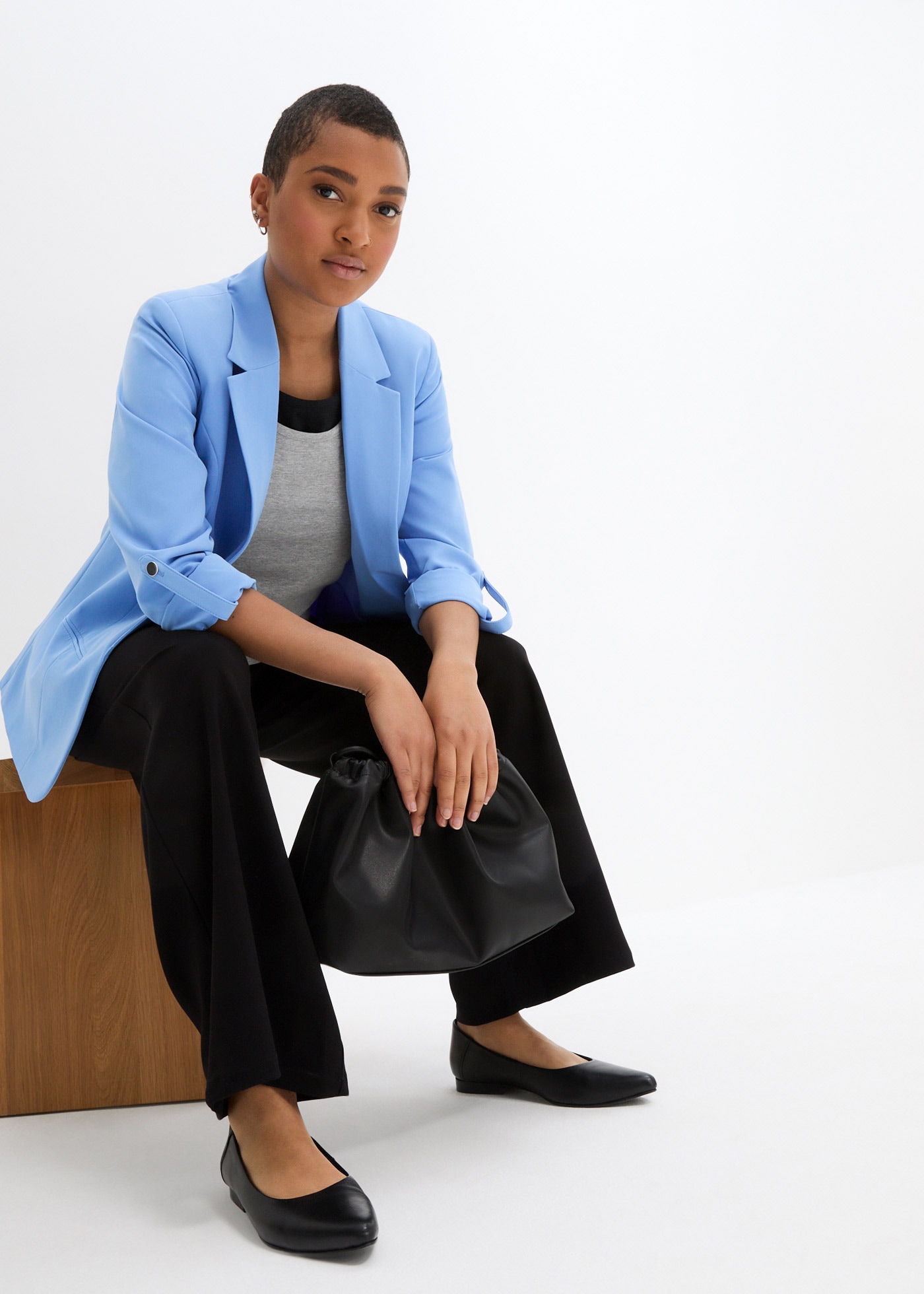 bonprix Marlene-Hose  weit geschnitten, Loose fit Passform, High-Waist-Bequembund