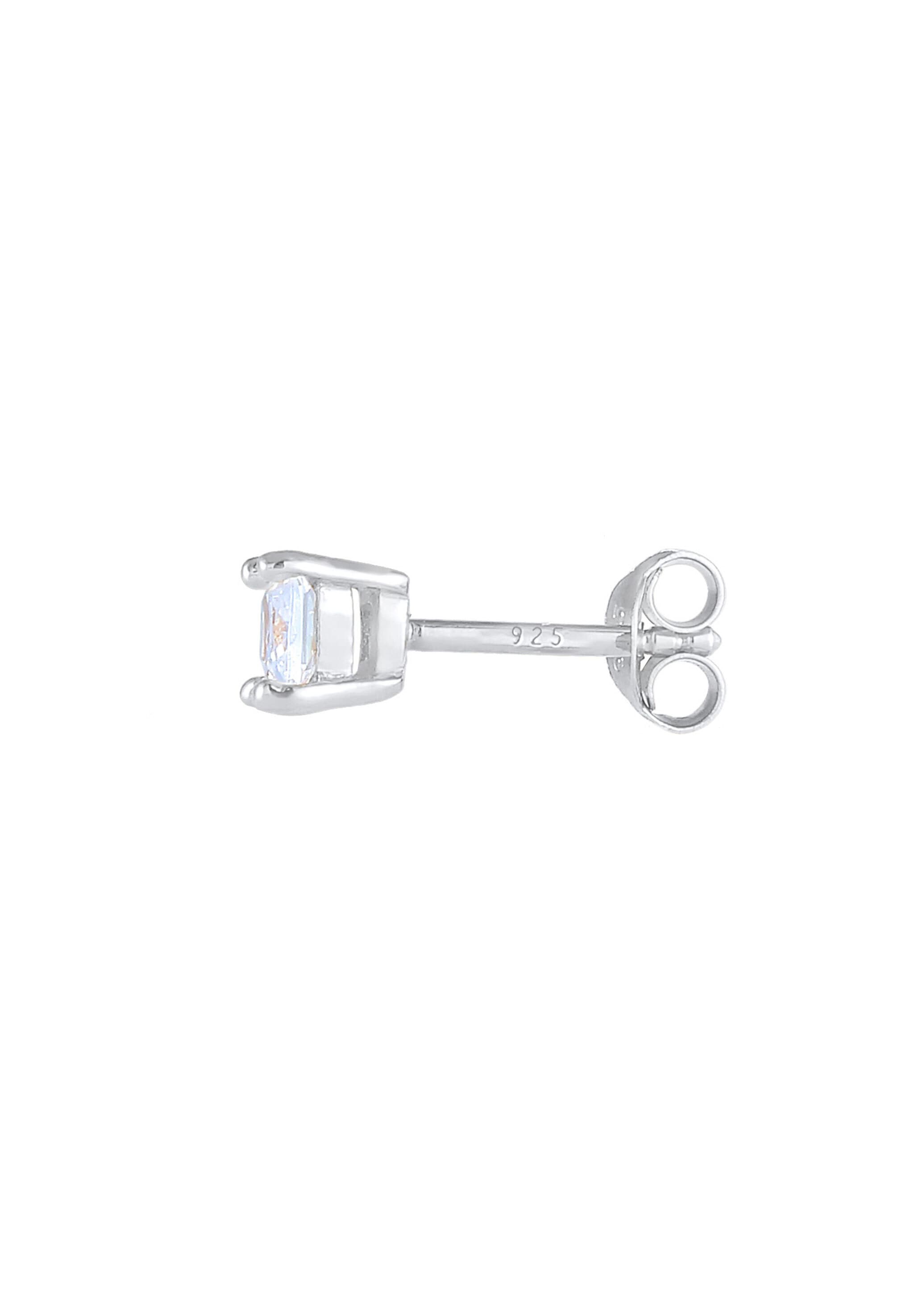 Kuzzoi Paar Ohrstecker »Ohrringe Single Ohrstecker Zirkonia Weiß 925 Sterling Silber«