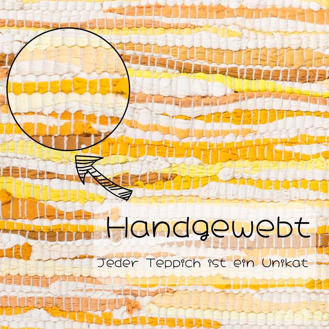 my home Teppich »Bente«, rechteckig, 10 mm Höhe, Handweb Teppich, 90% Baumwolle, handgewebt, Scandi