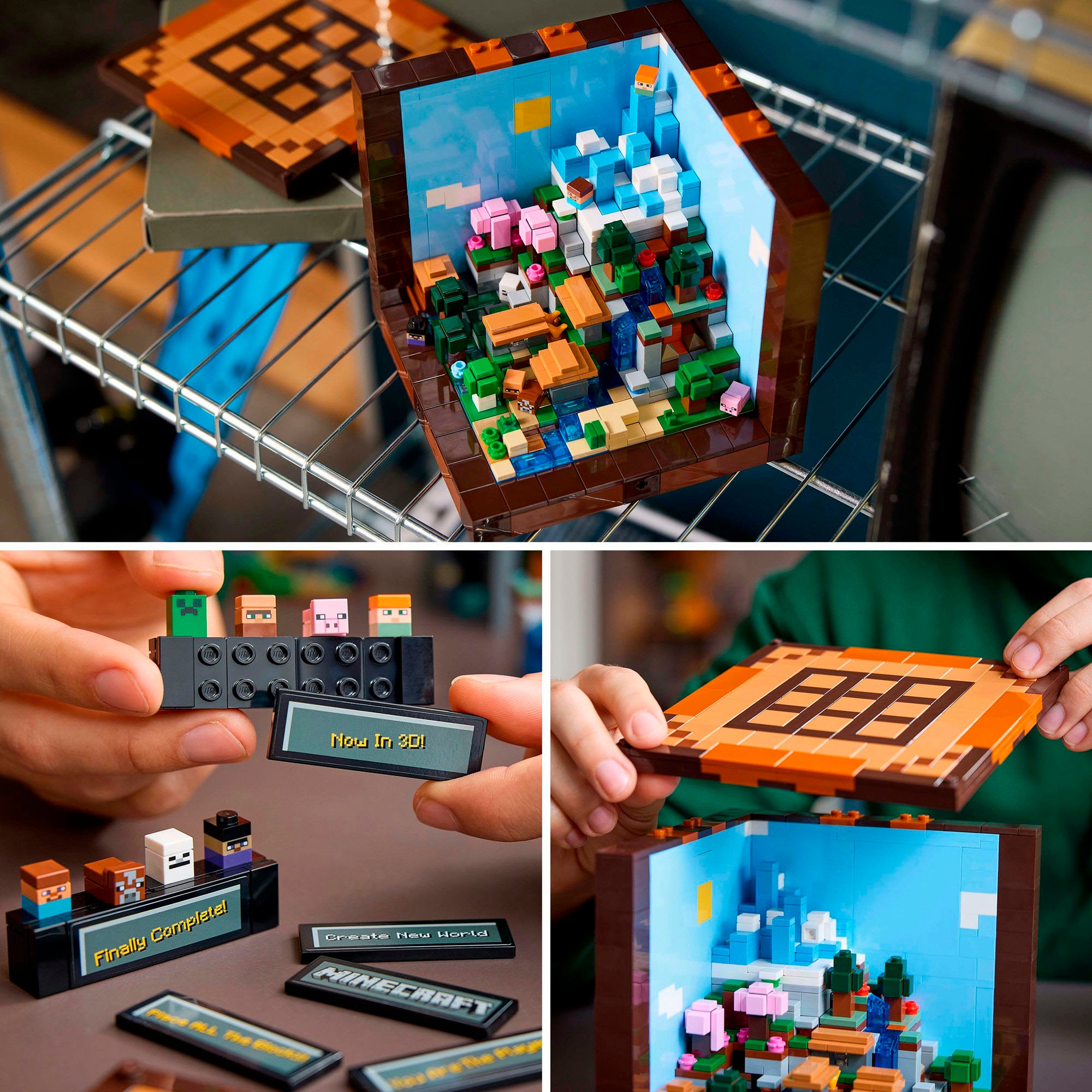 LEGO® Konstruktionsspielsteine »Die Werkbank (21265), LEGO Minecraft«, (1195 St.), Made in Europe