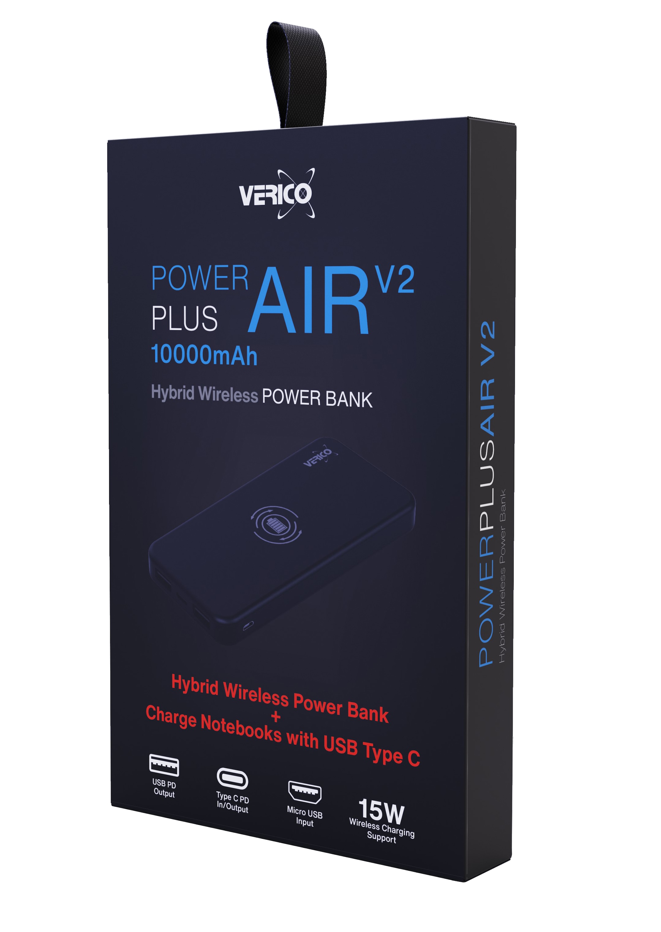 Verico Ladestation »mit Wireless Charging: Powerbank Power Plus Air V2«