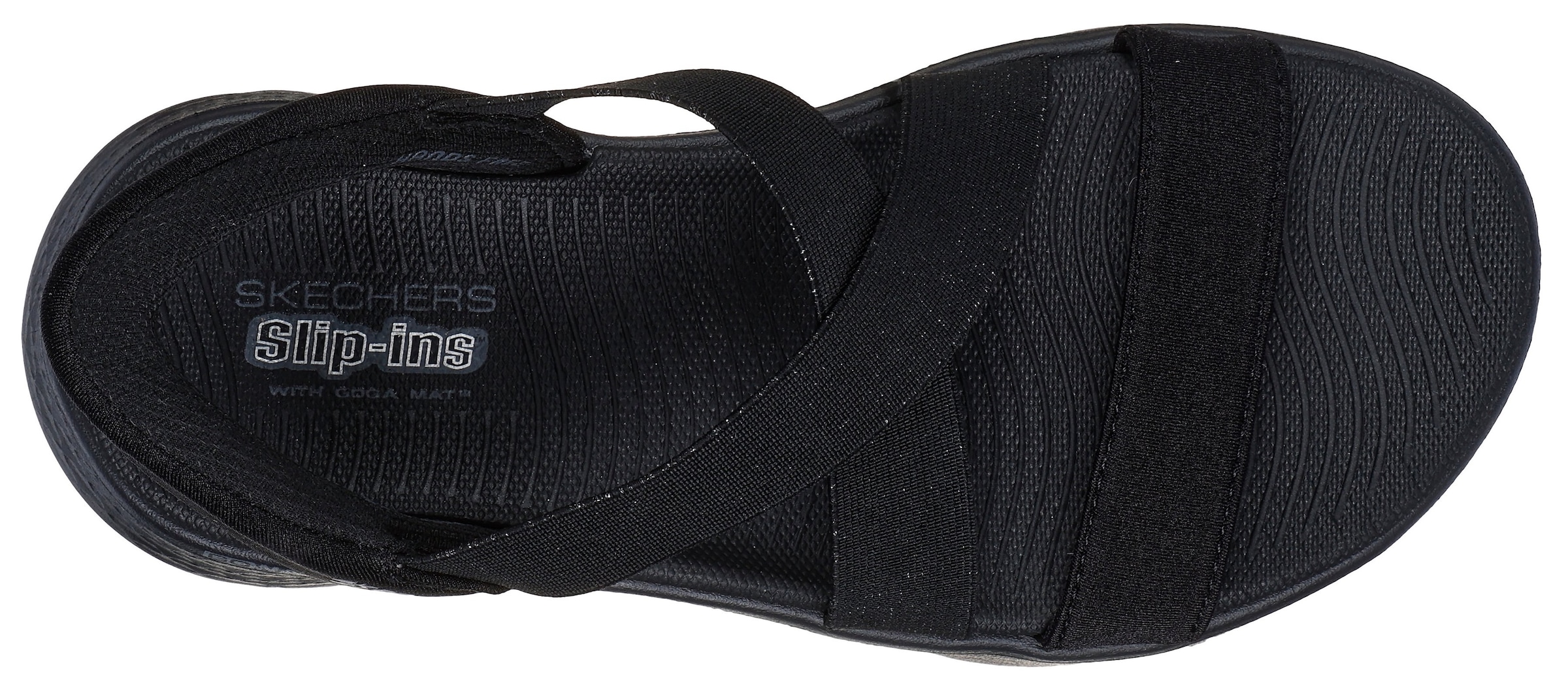 Skechers Sandale »GO WALK FLEX SANDAL-GLIMMER UP«  Sommerschuh, Schlupfschuh mit Goga Mat Foatbed