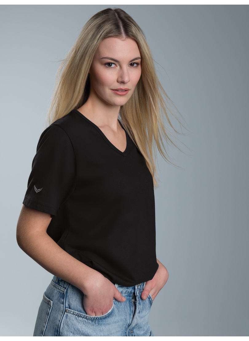 Trigema T-Shirt »TRIGEMA V-Shirt aus 100% Bio-Baumwolle (kbA)«, (1 tlg.)