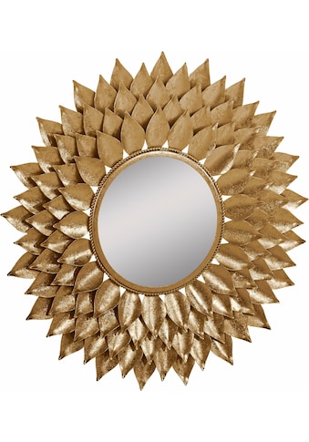 Leonique Spiegel »Sarai, gold«, Dekospiegel mit Blattgold-Finish, Sonne, Ø 73,5 cm,... kaufen