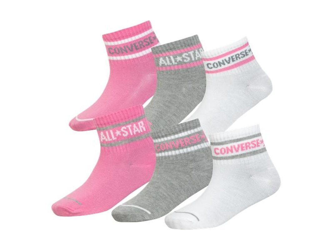 Converse Sportsocken »CHN BASIC WORDMARK QTR 6PK«, (6 Paar), für Kinder